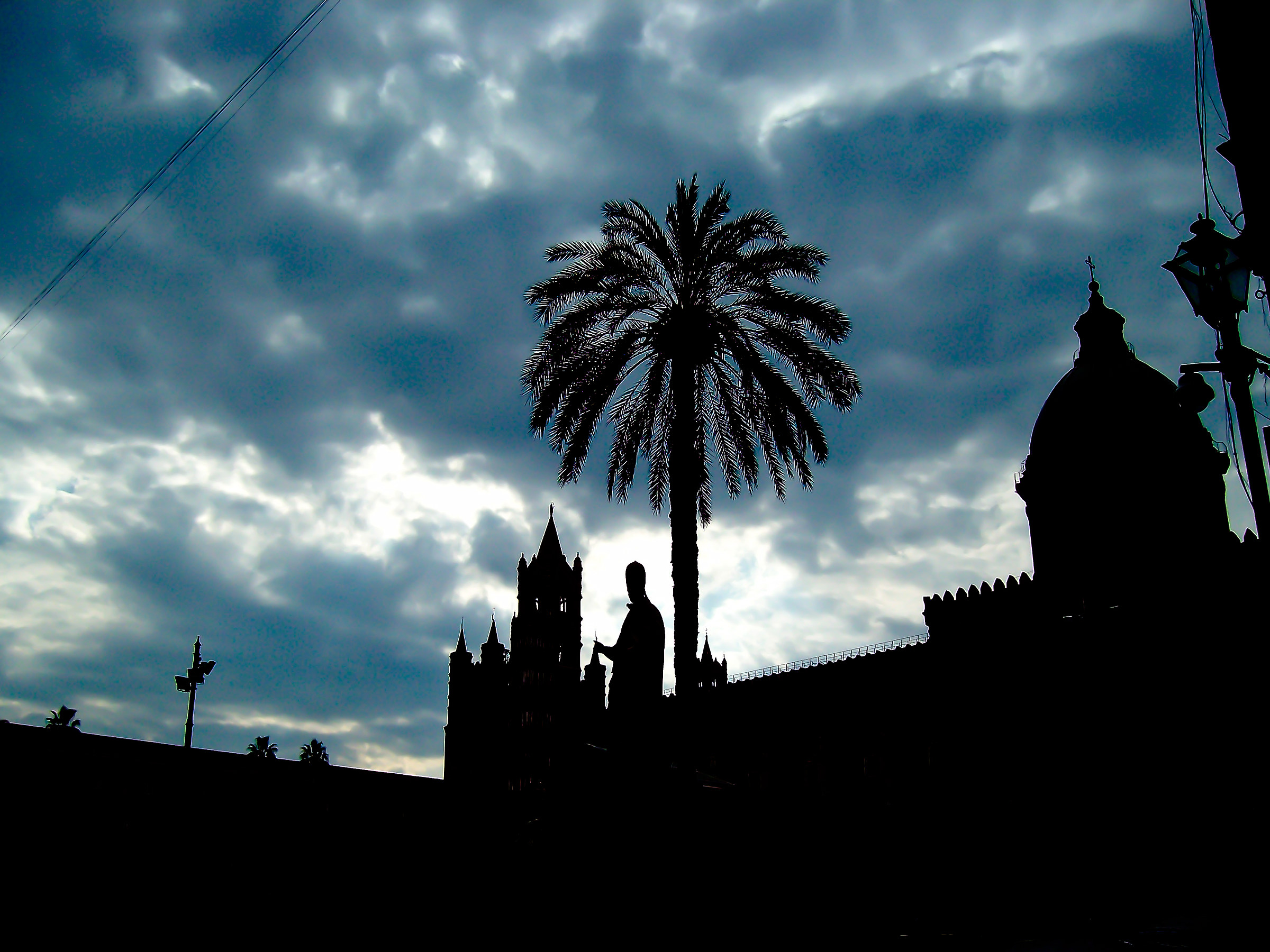 The sky with a finger