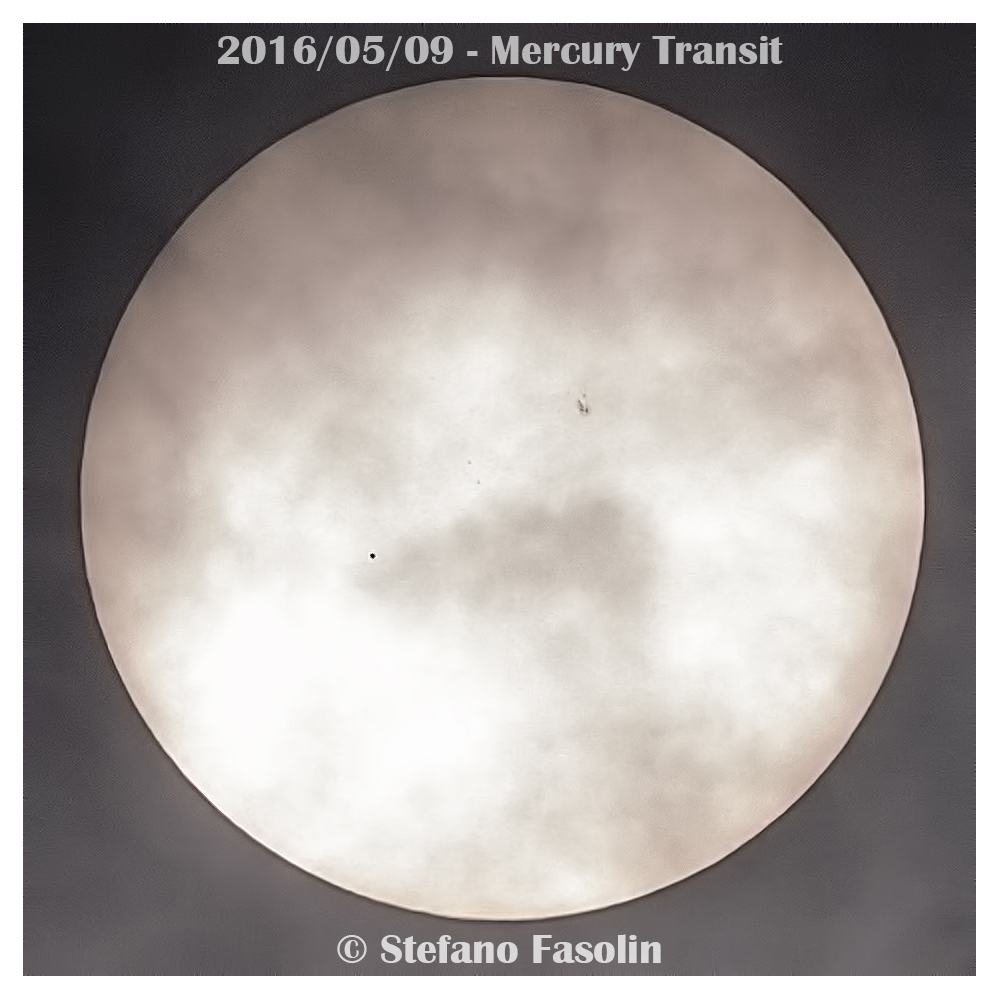 Mercury across the Sun ... a host of clouds!