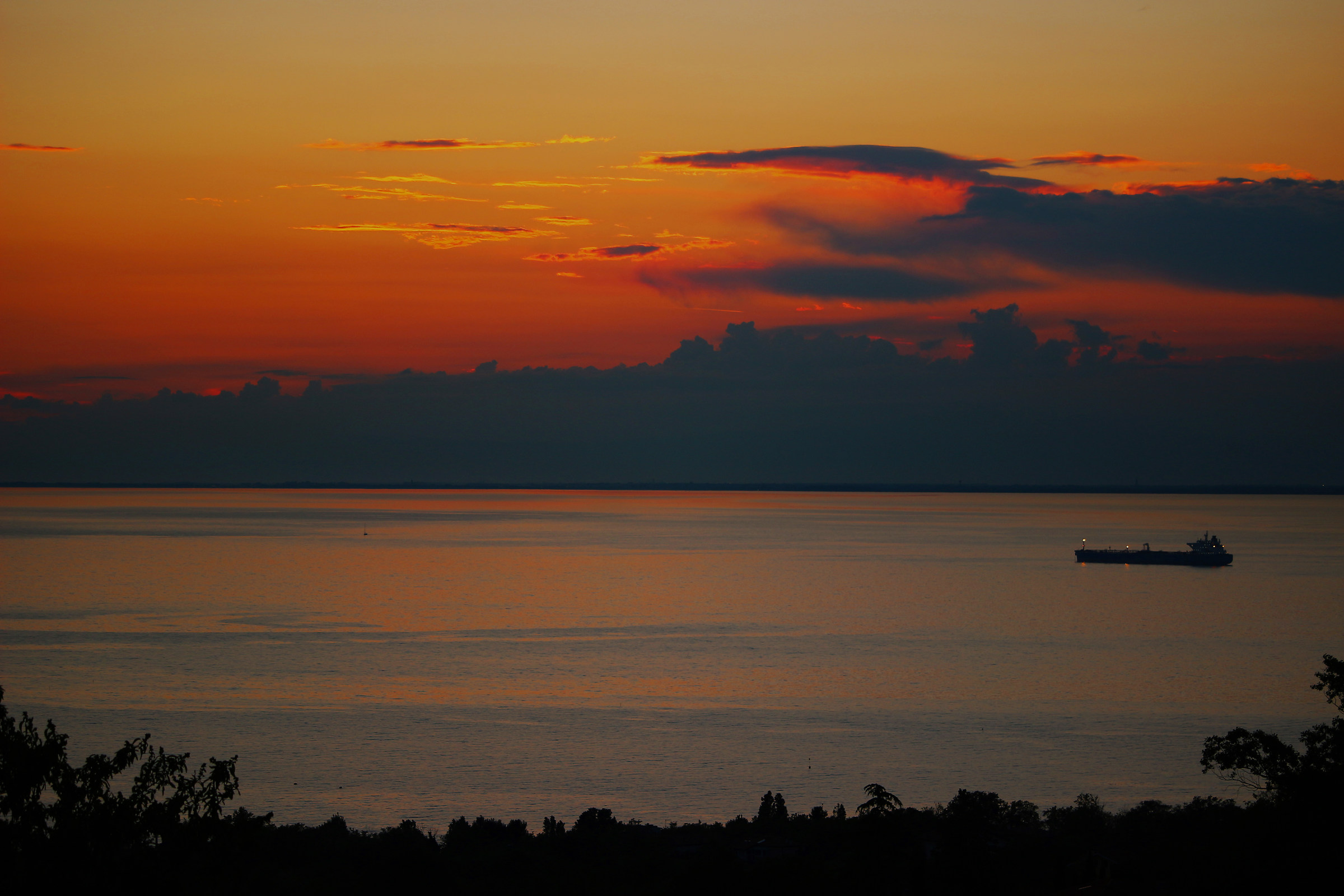 Sunset Looking towards the Istria from Trieste