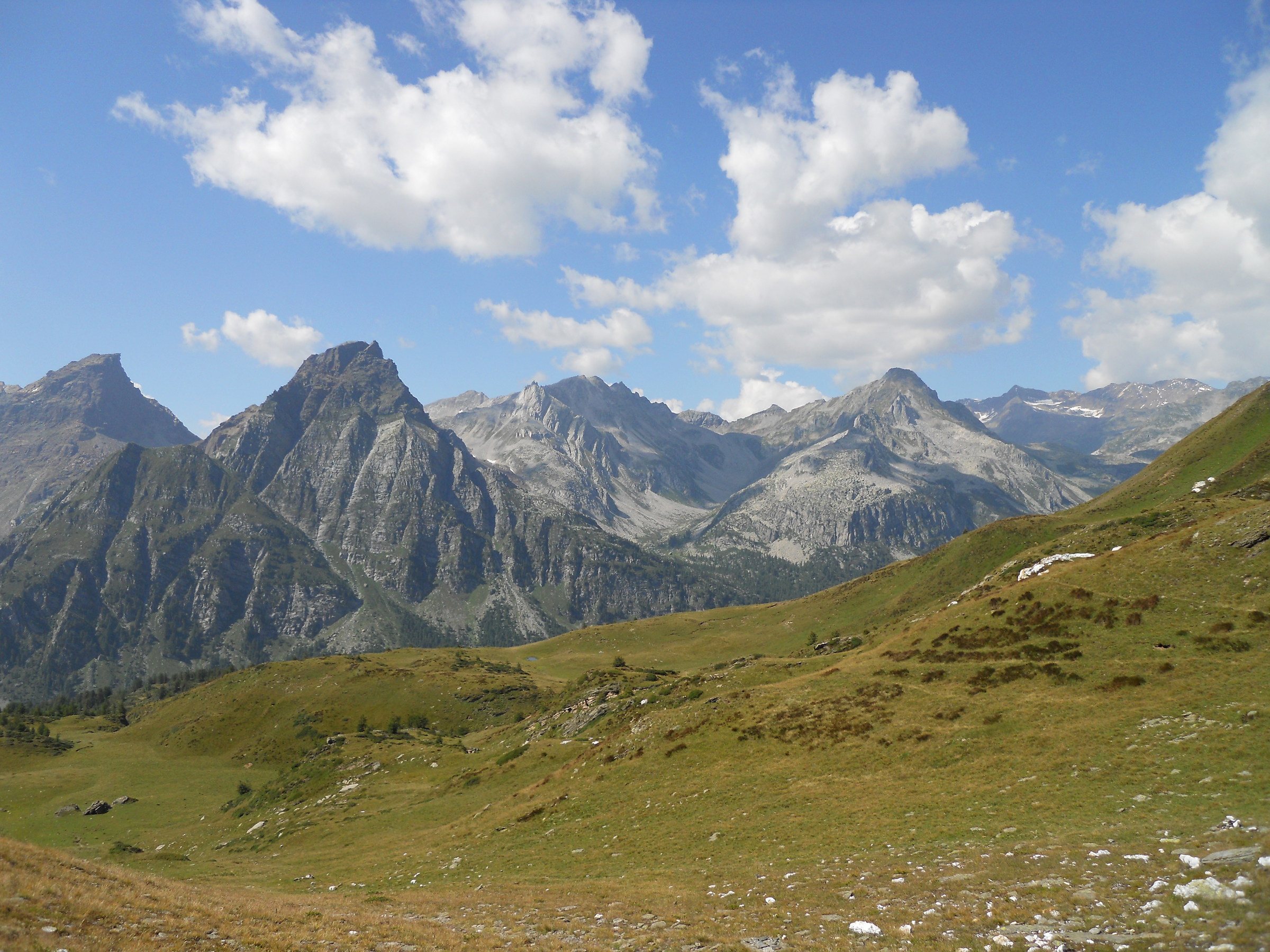 Scarpia nozzle high Devero Background mountains Pomatt