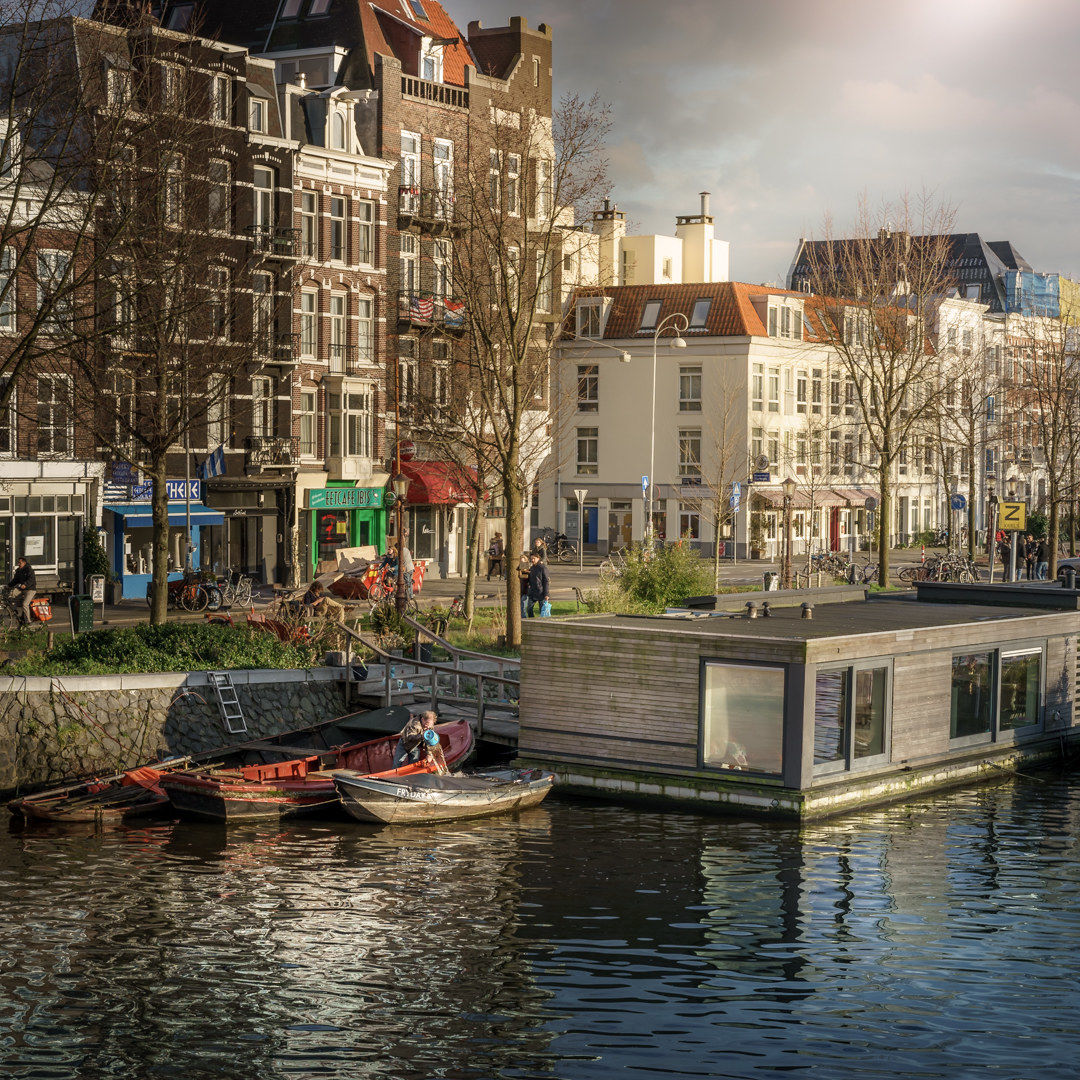 Amstel river by day, Amsterdam