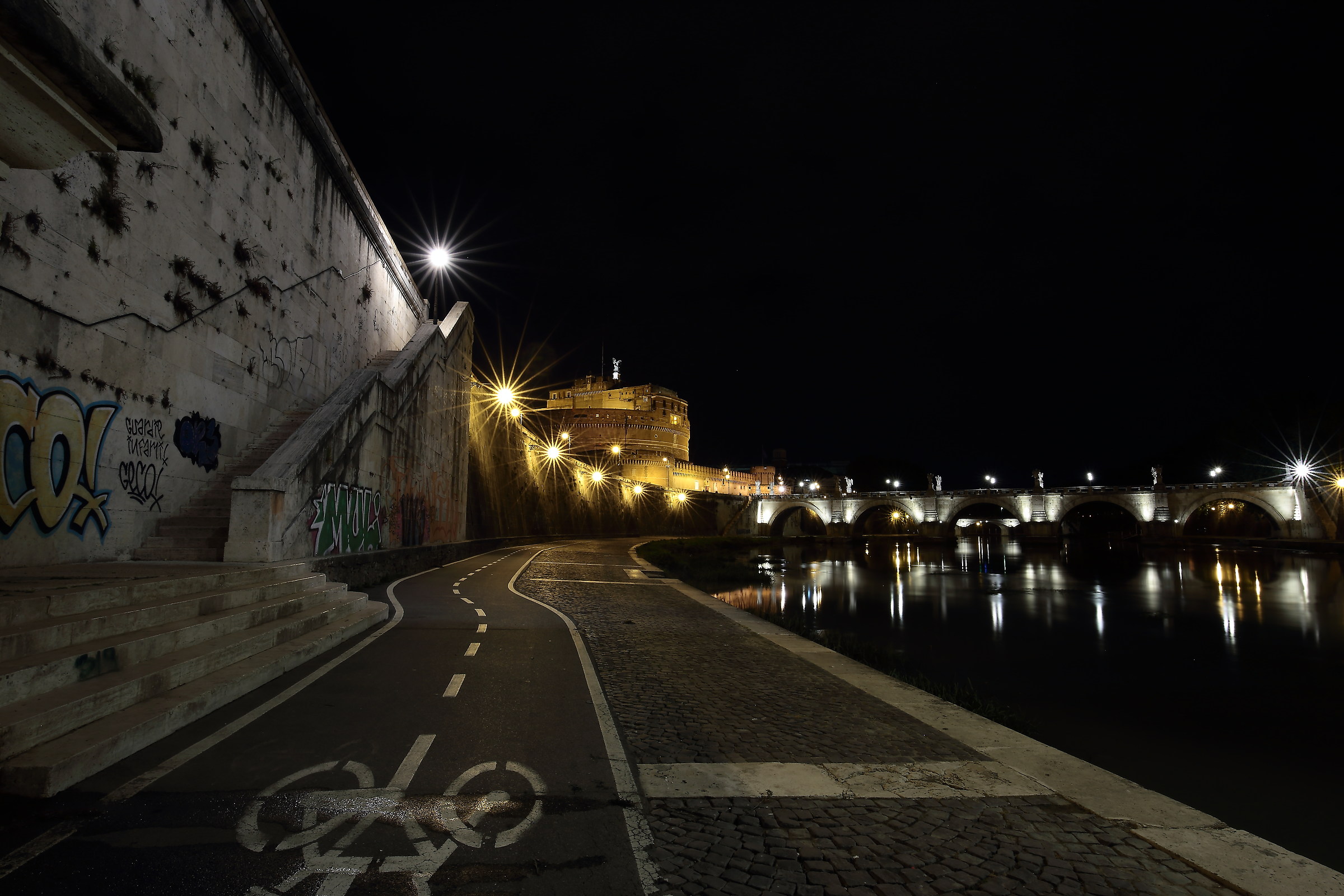 Castel Sant'Angelo and Ponte Sant'Angelo, view from ...
