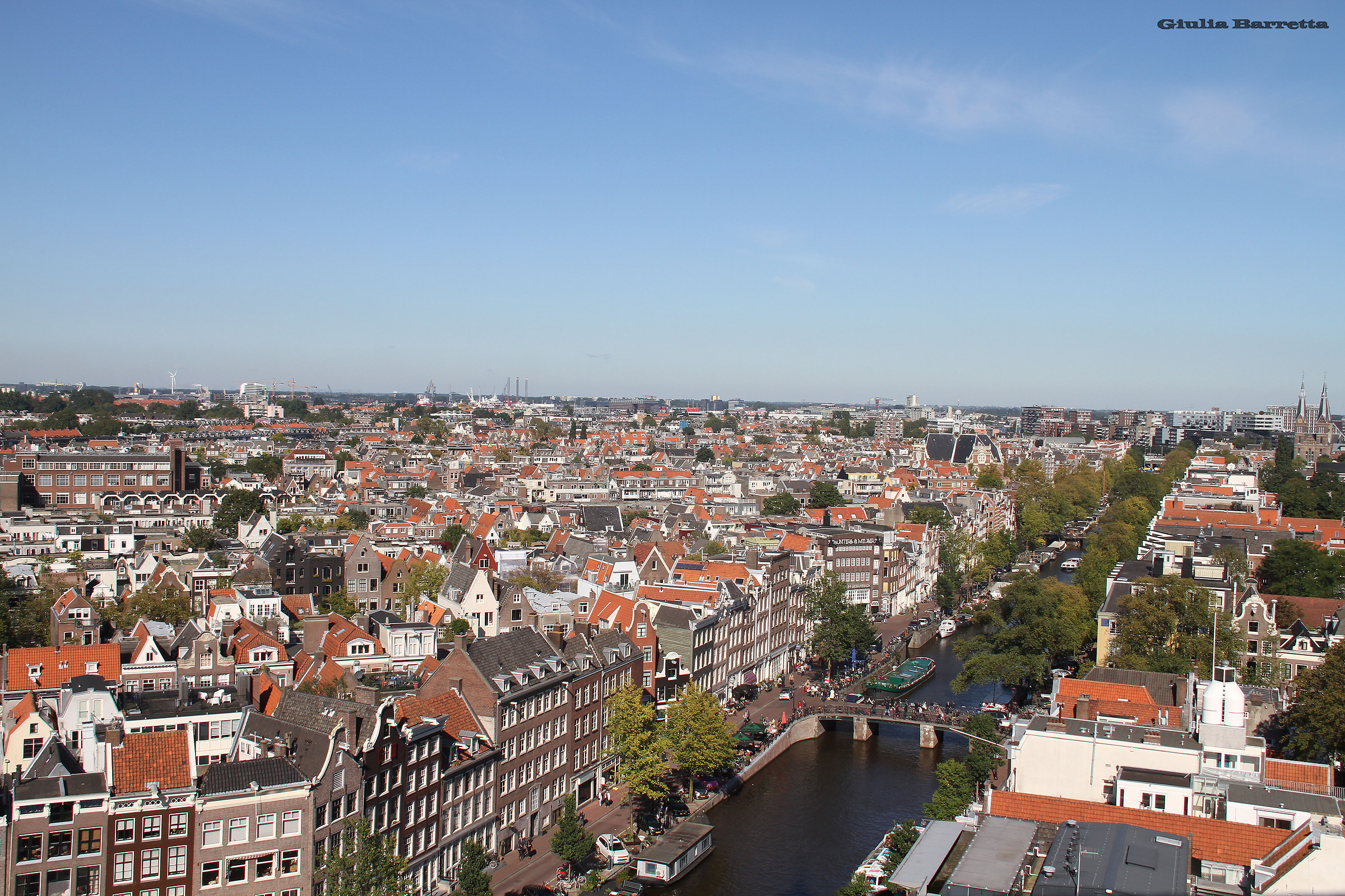View of Amsterdam from Westerkerk church tower