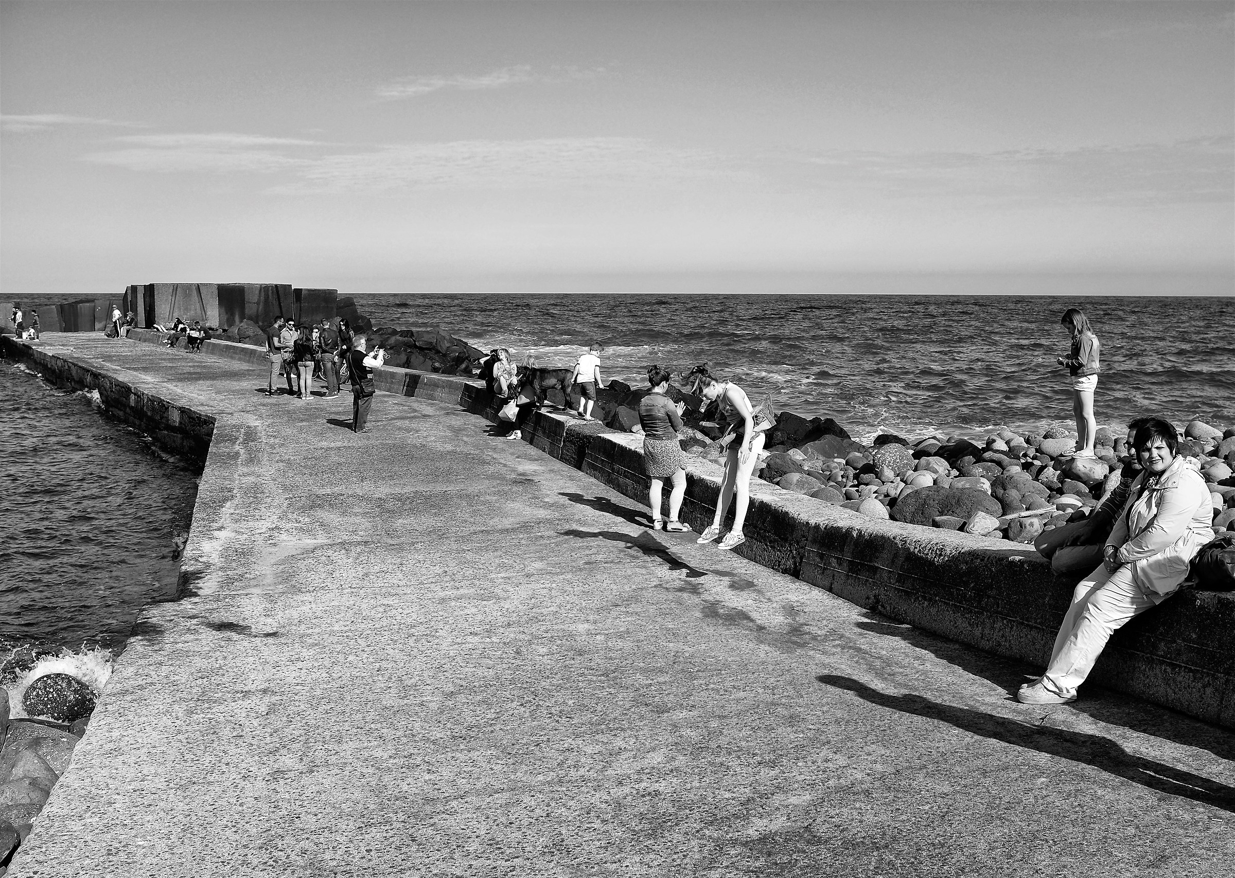 a look, a jump, a photo, a chat