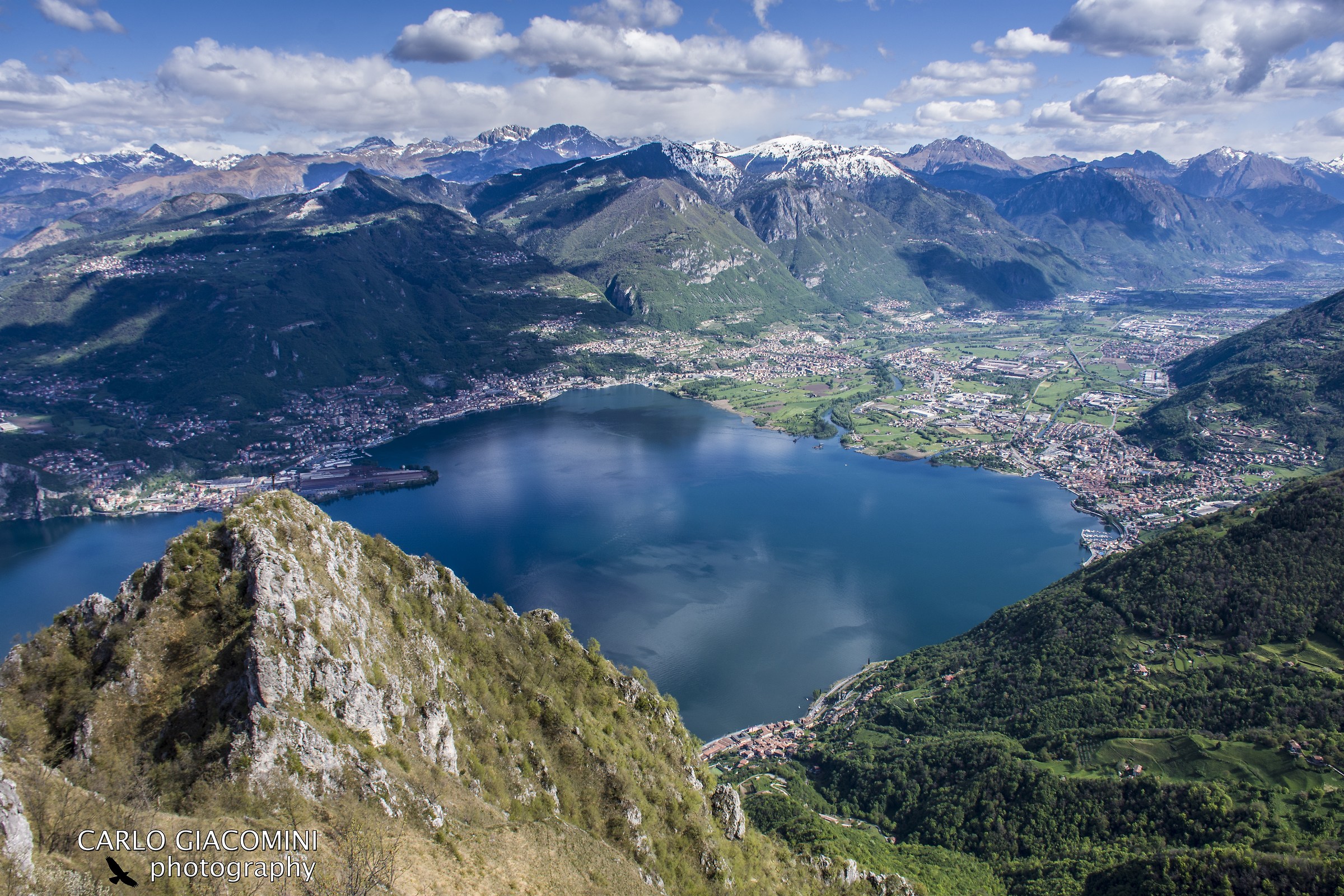 Lago d'Iseo e Valcamonica dalla Trentapassi