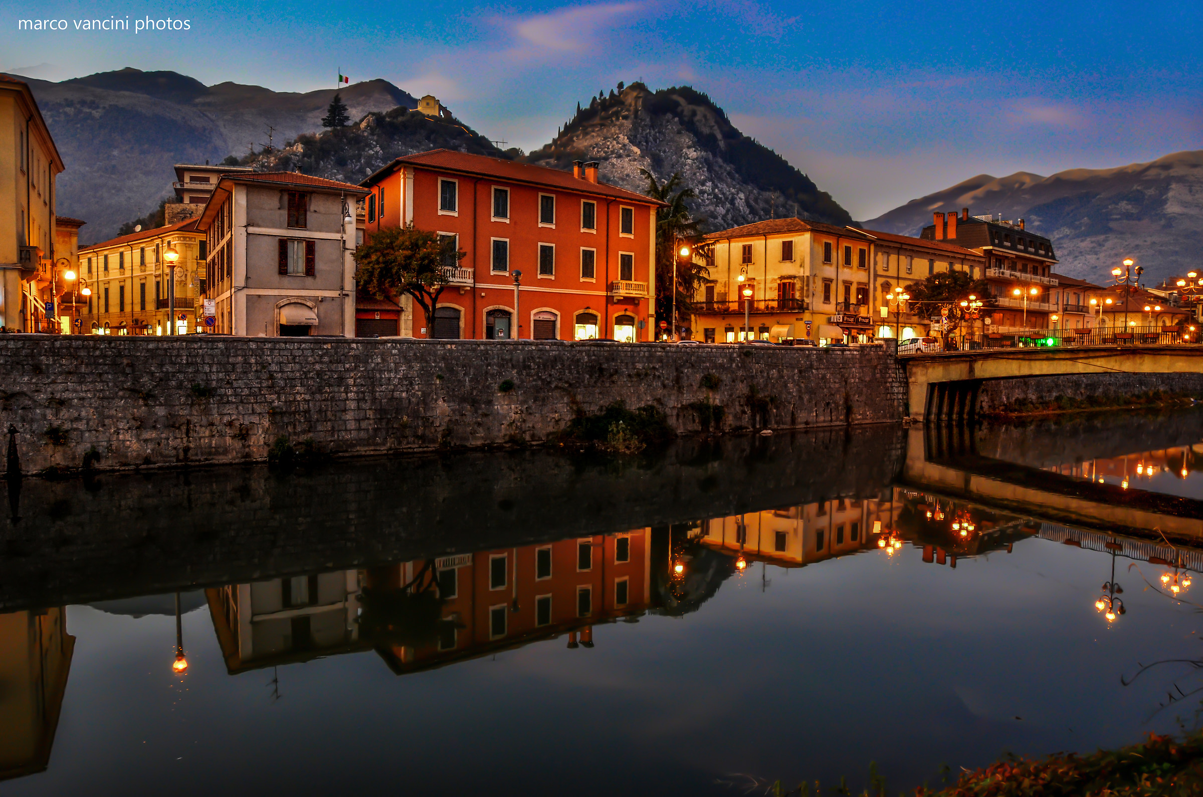 Along the river at sunset