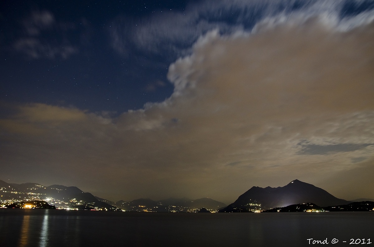 Lake Maggiore at night