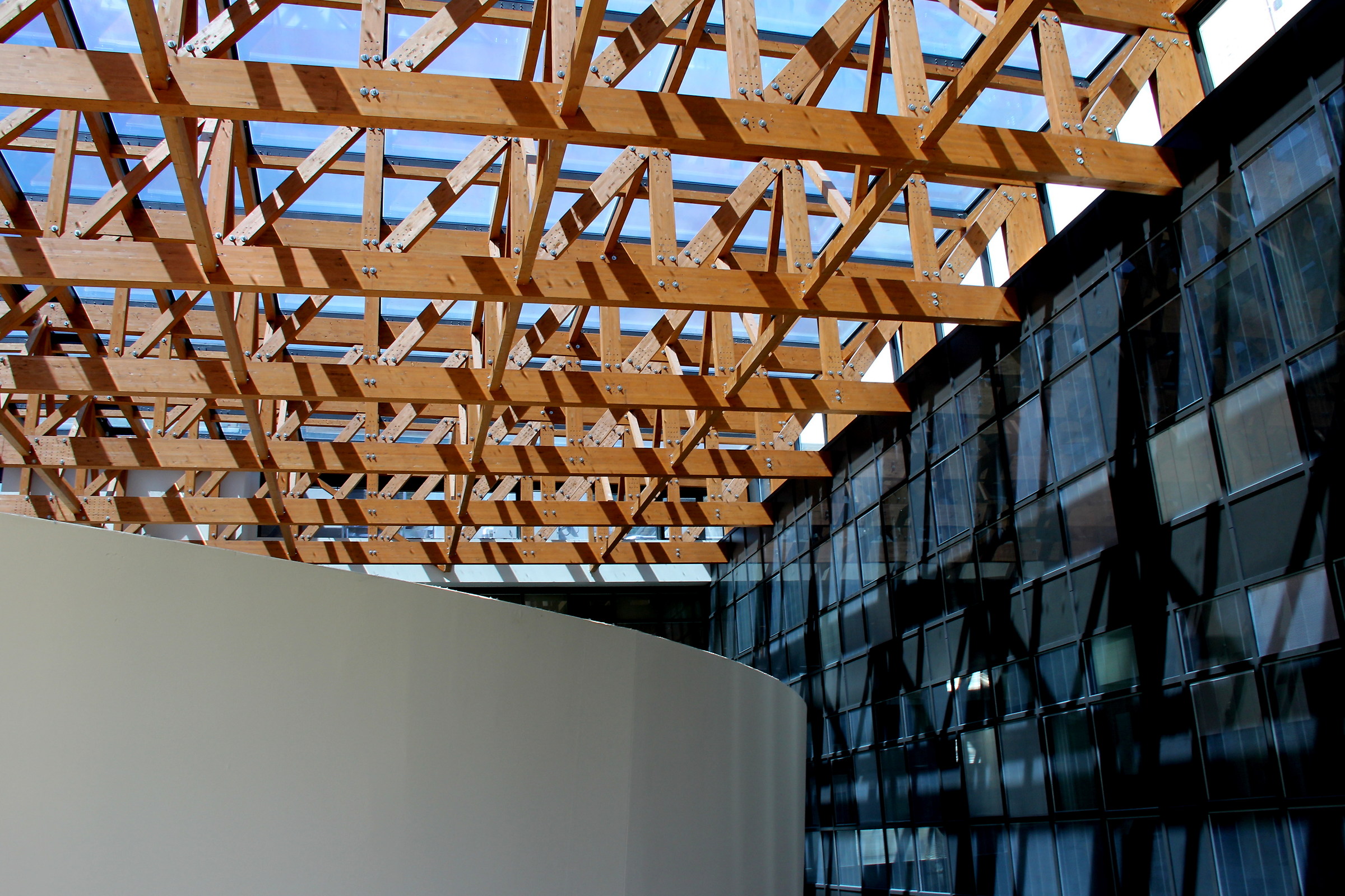 Wood and steel, glass and concrete