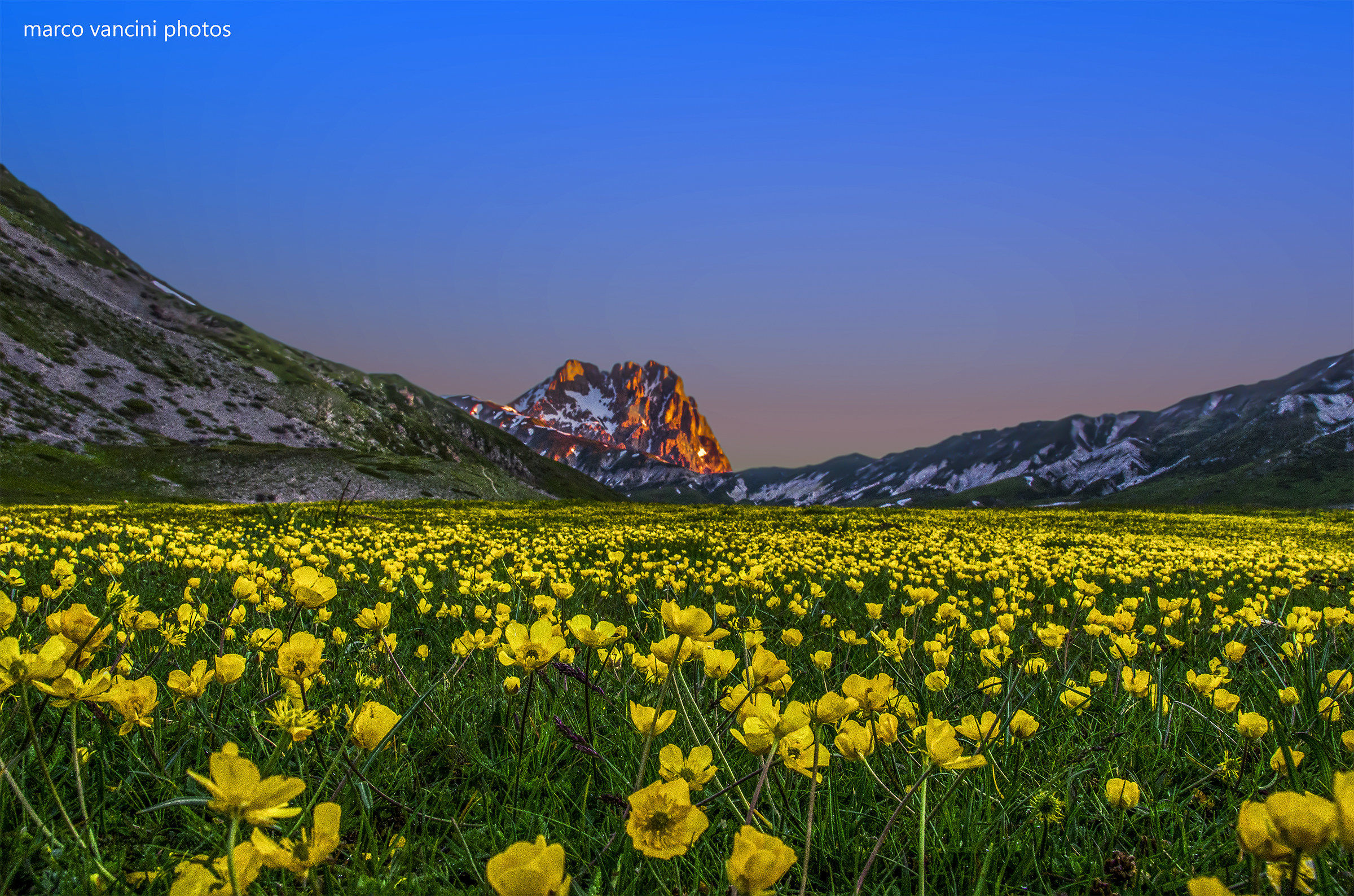 dawn at the Gran Sasso