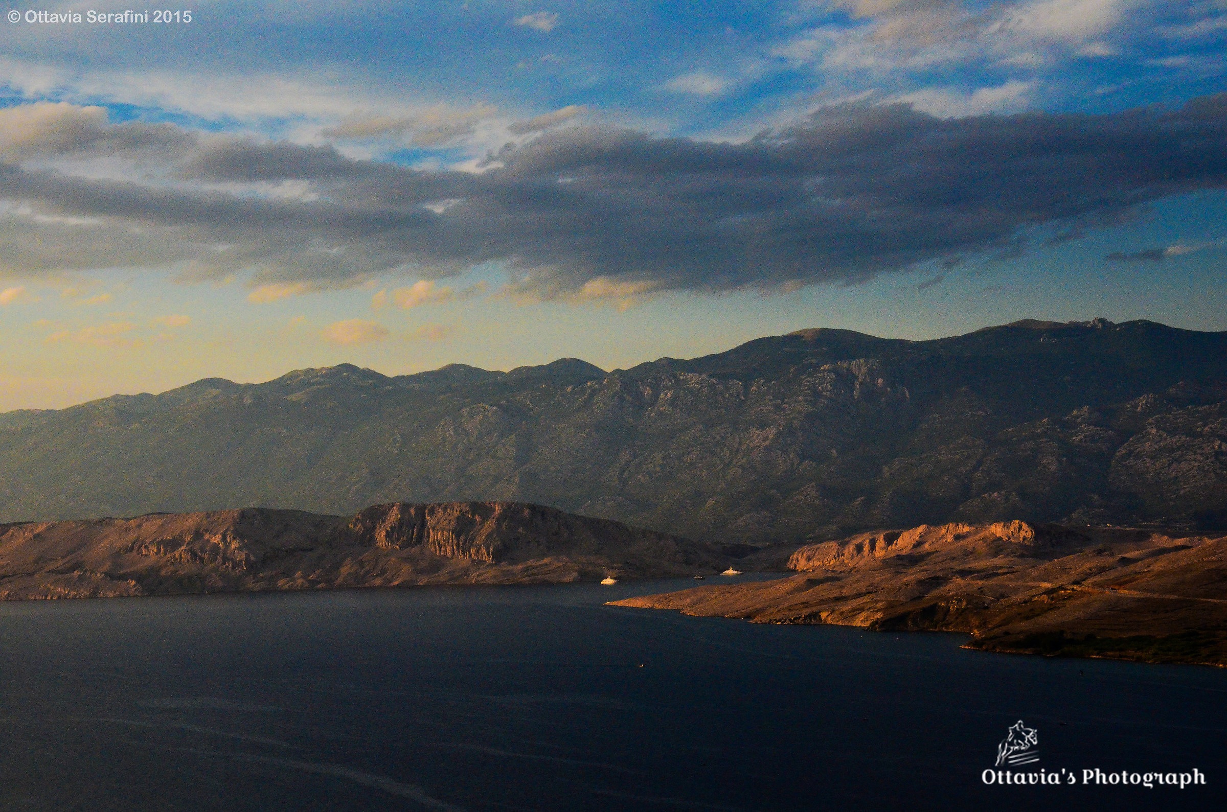 Sunset on the island of Pag.