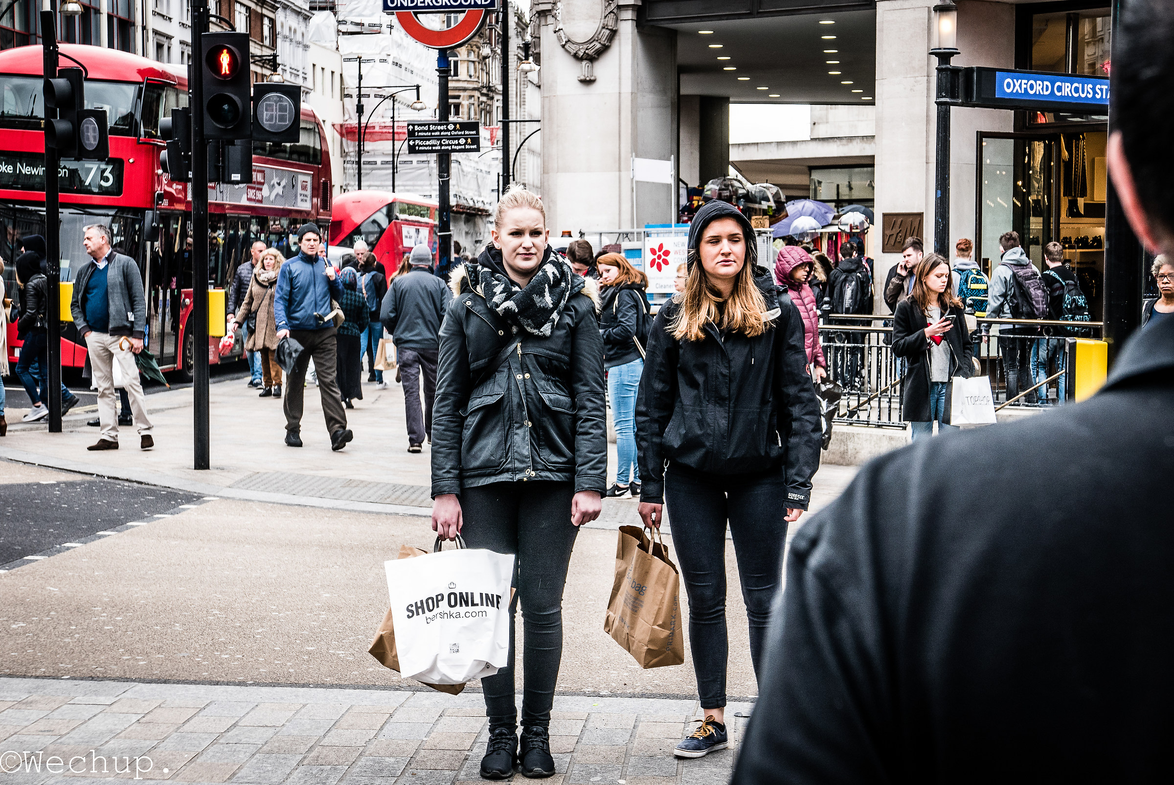 shopping in Oxford Street