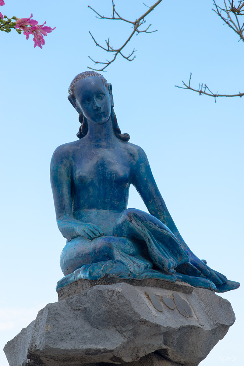 Beautiful blue woman