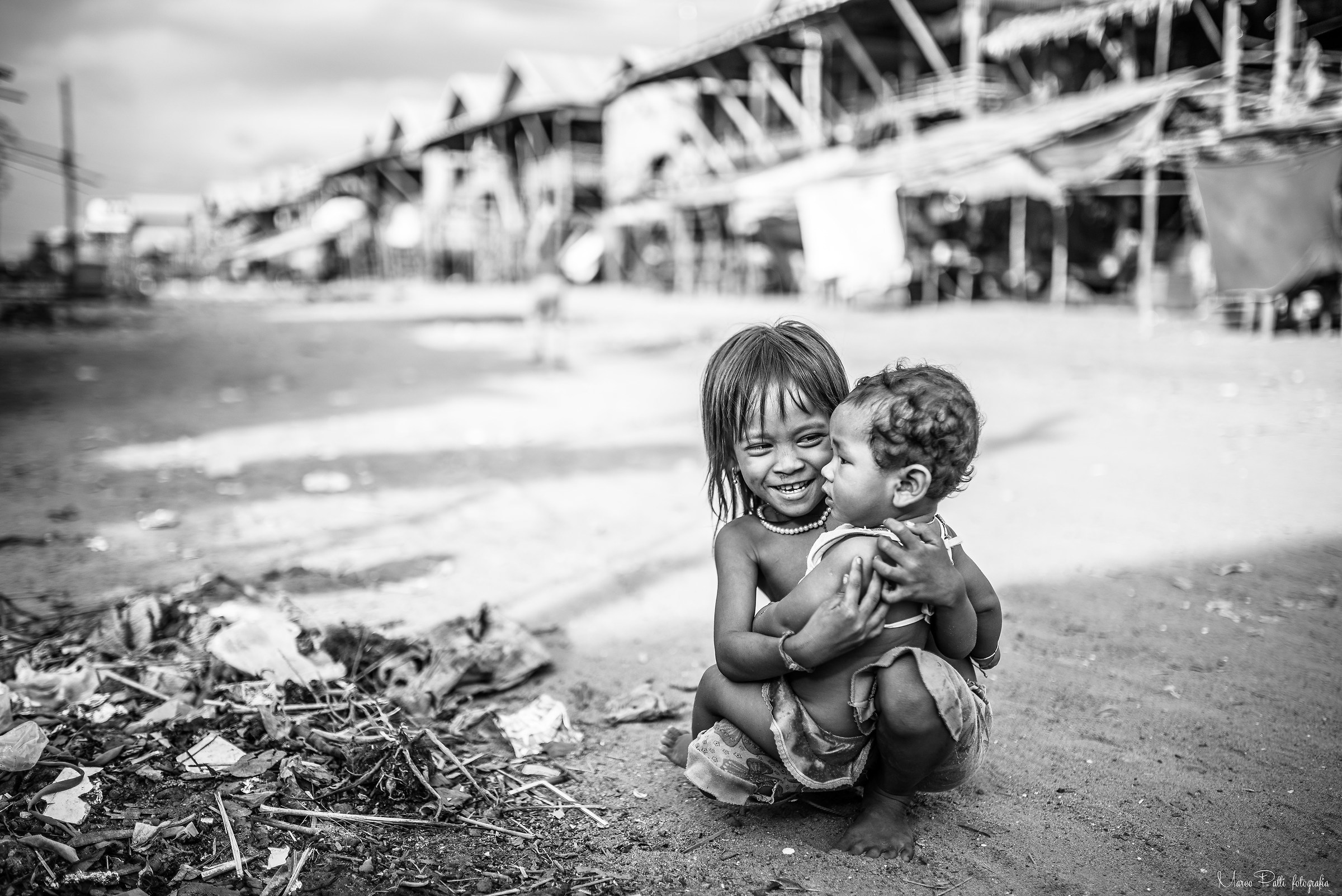 Happiness in the eyes of those who have nothing