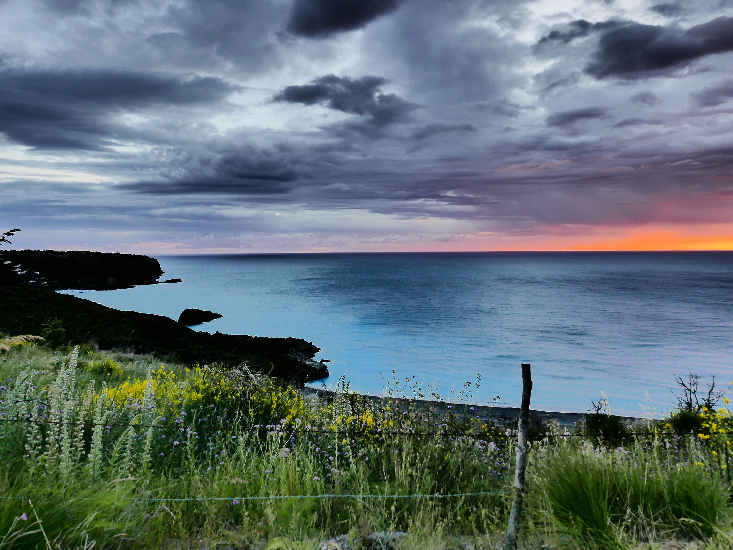 Sunset in the Tyrrhenian sea