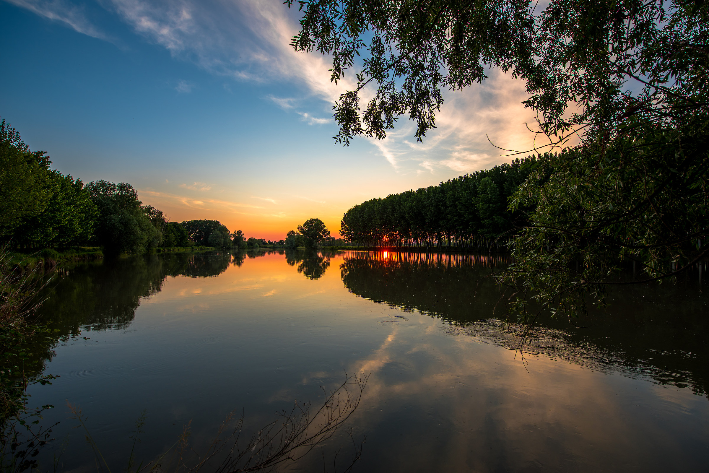 Tramonto sul Fiume Oglio