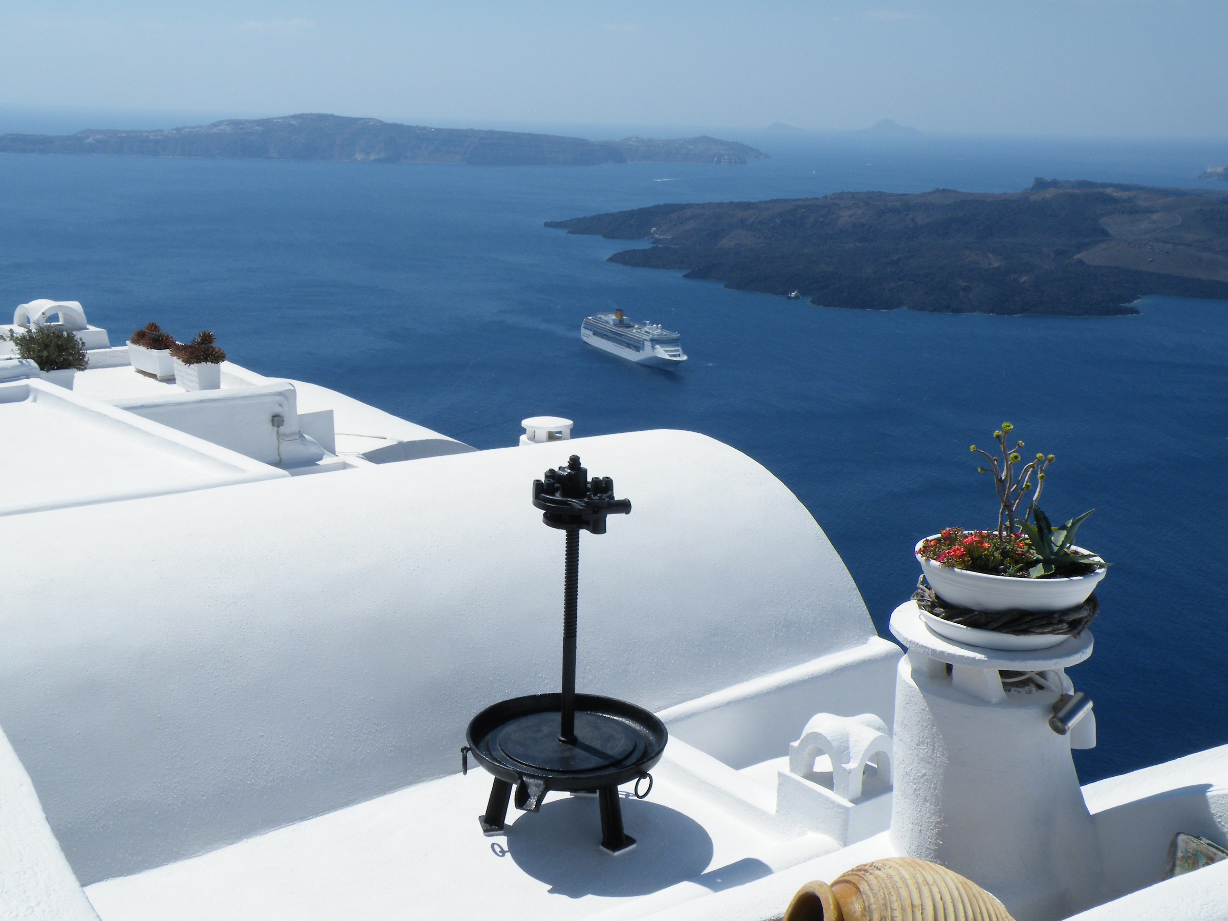Santorini 2010 panorama da Fira