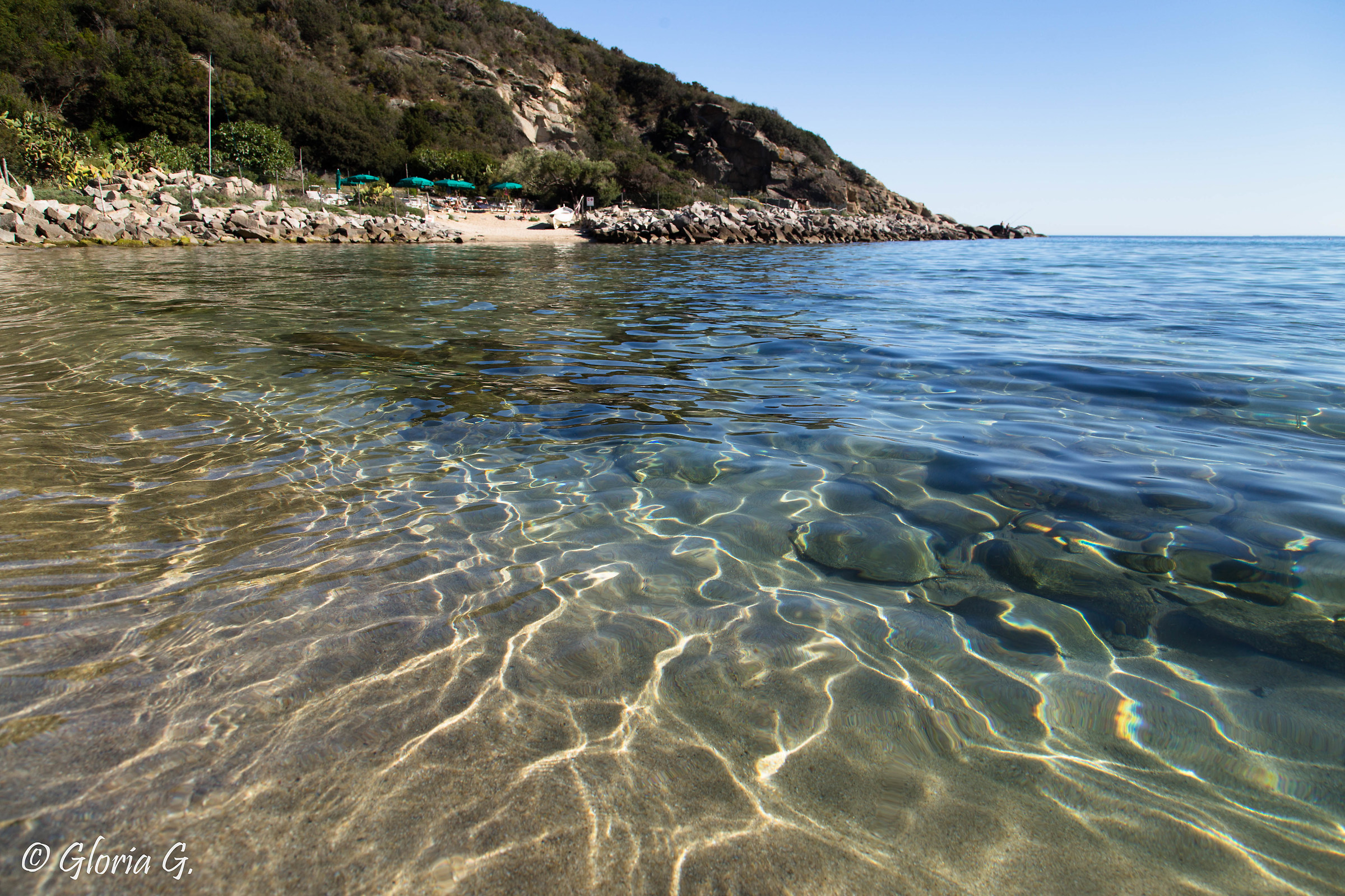 Blue water, clear water