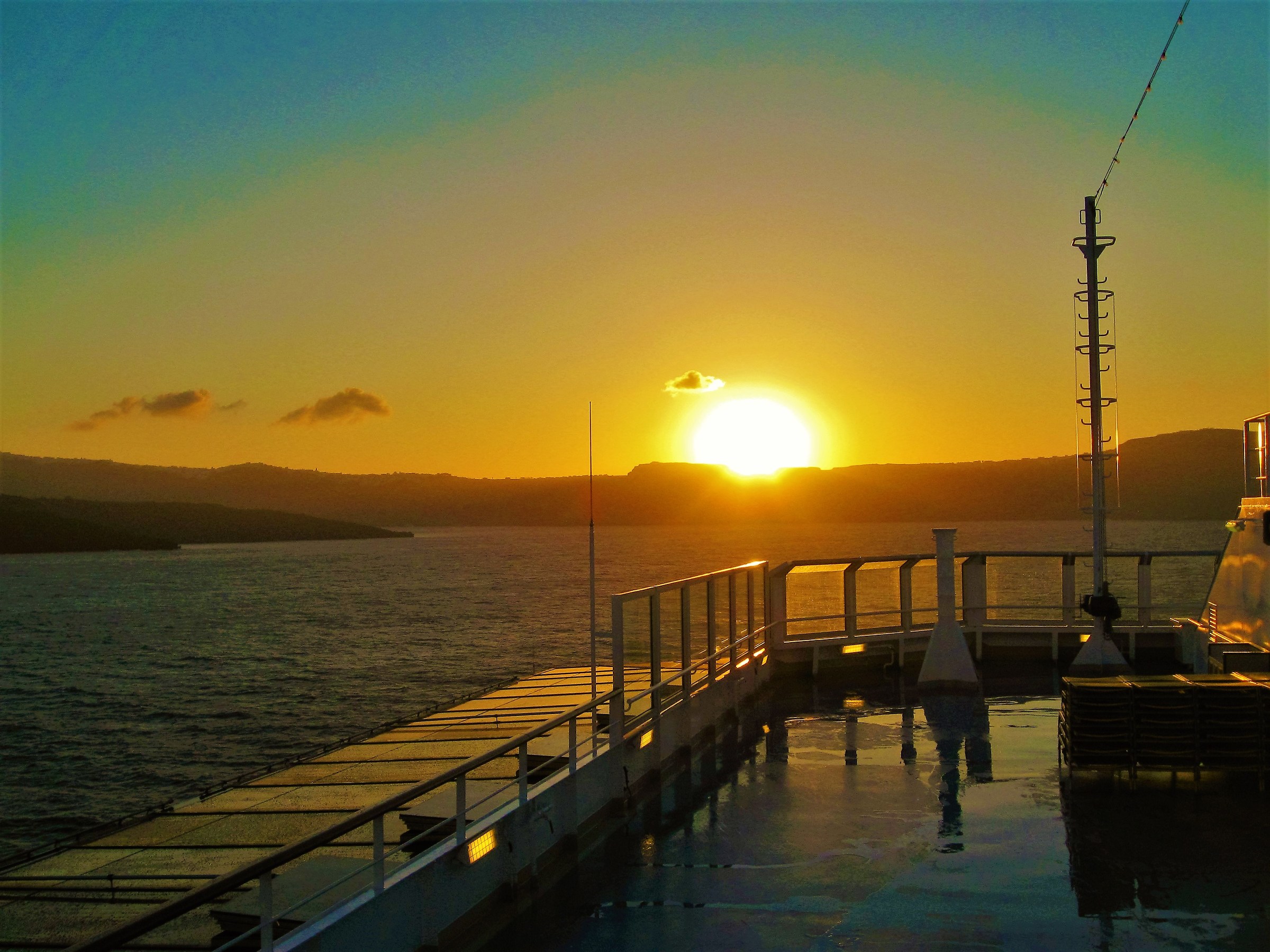 Birth of a new day in Santorini