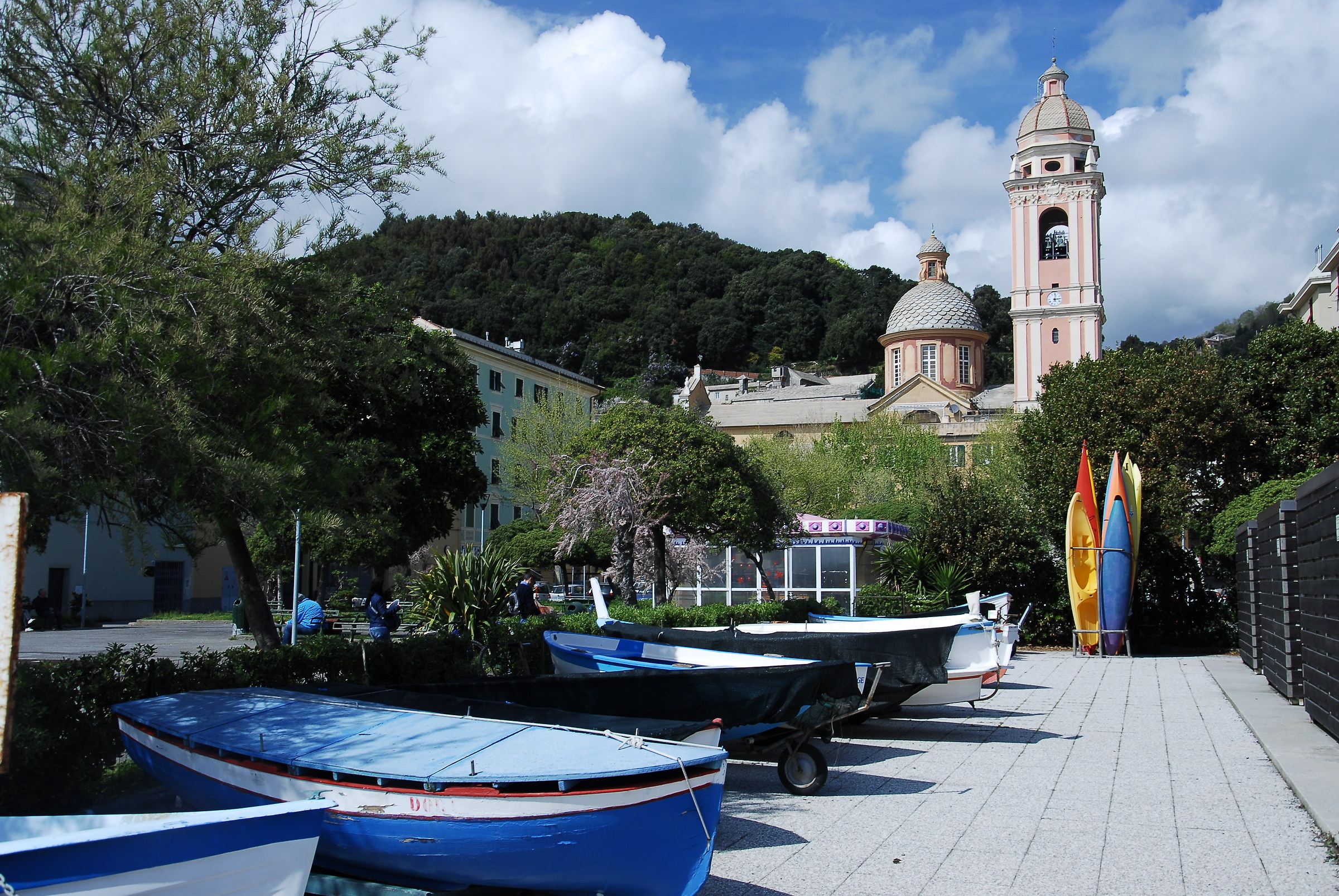 In the shade to rest...