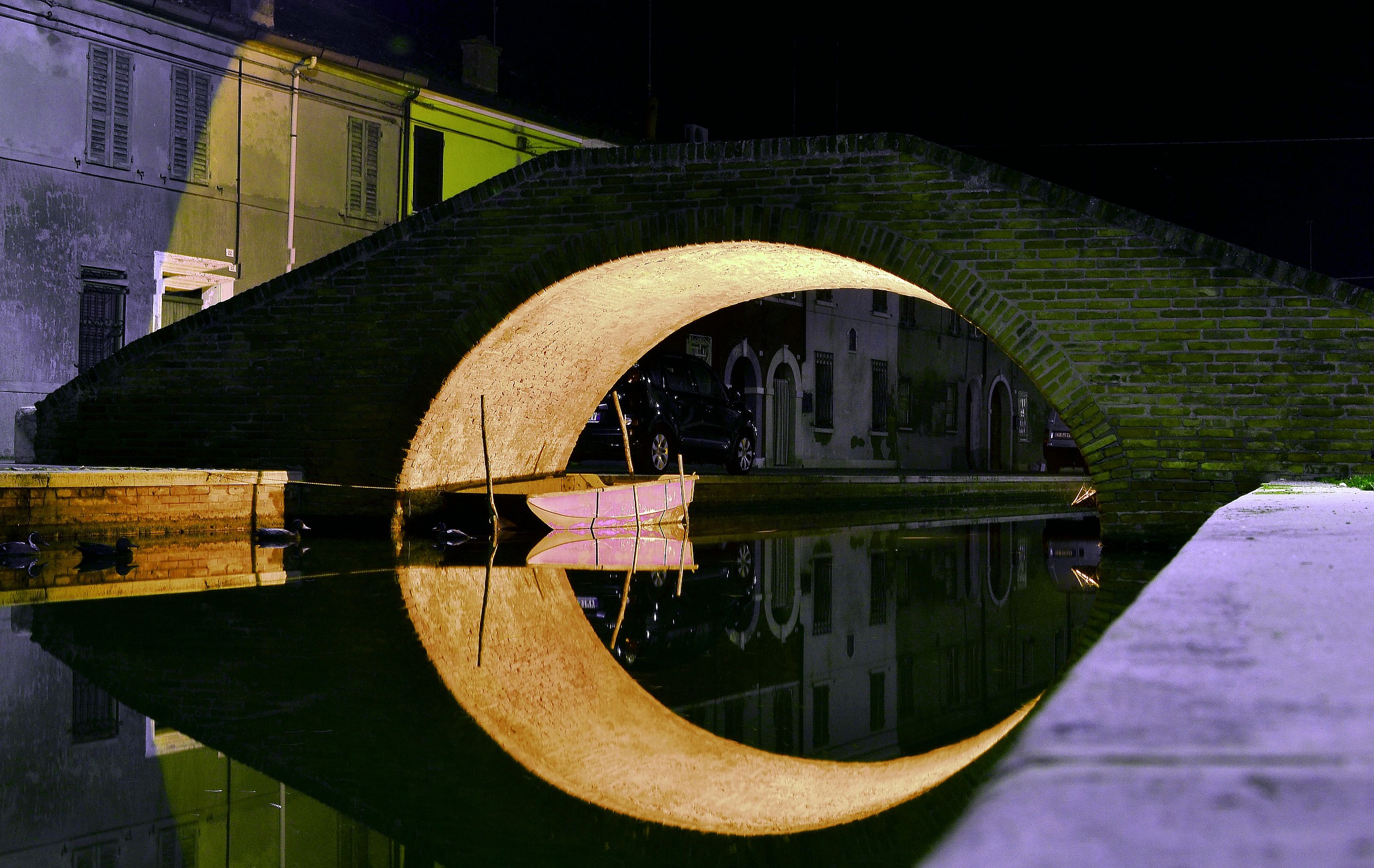 the moon in Comacchio