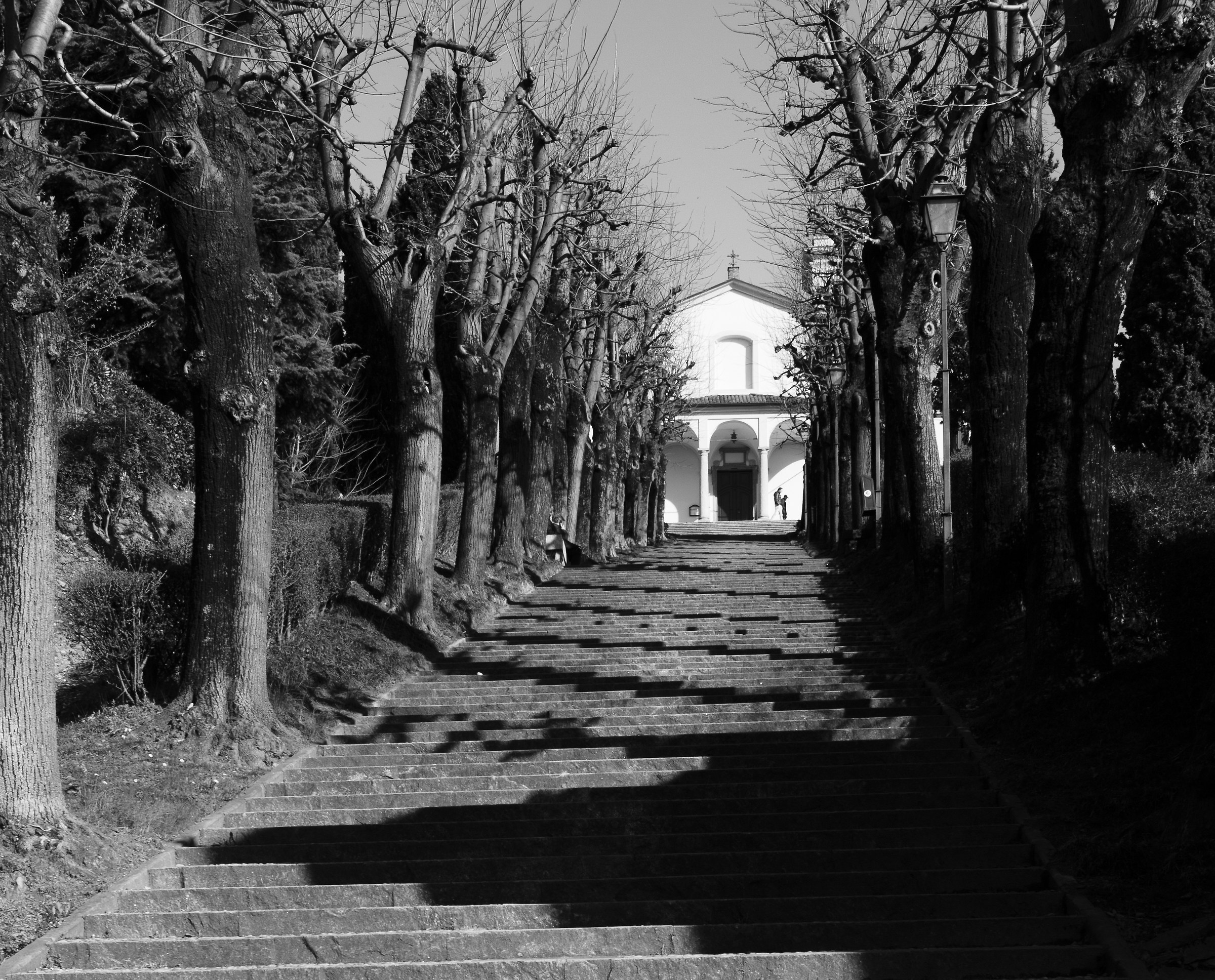 Motevecchia il santuario B/N