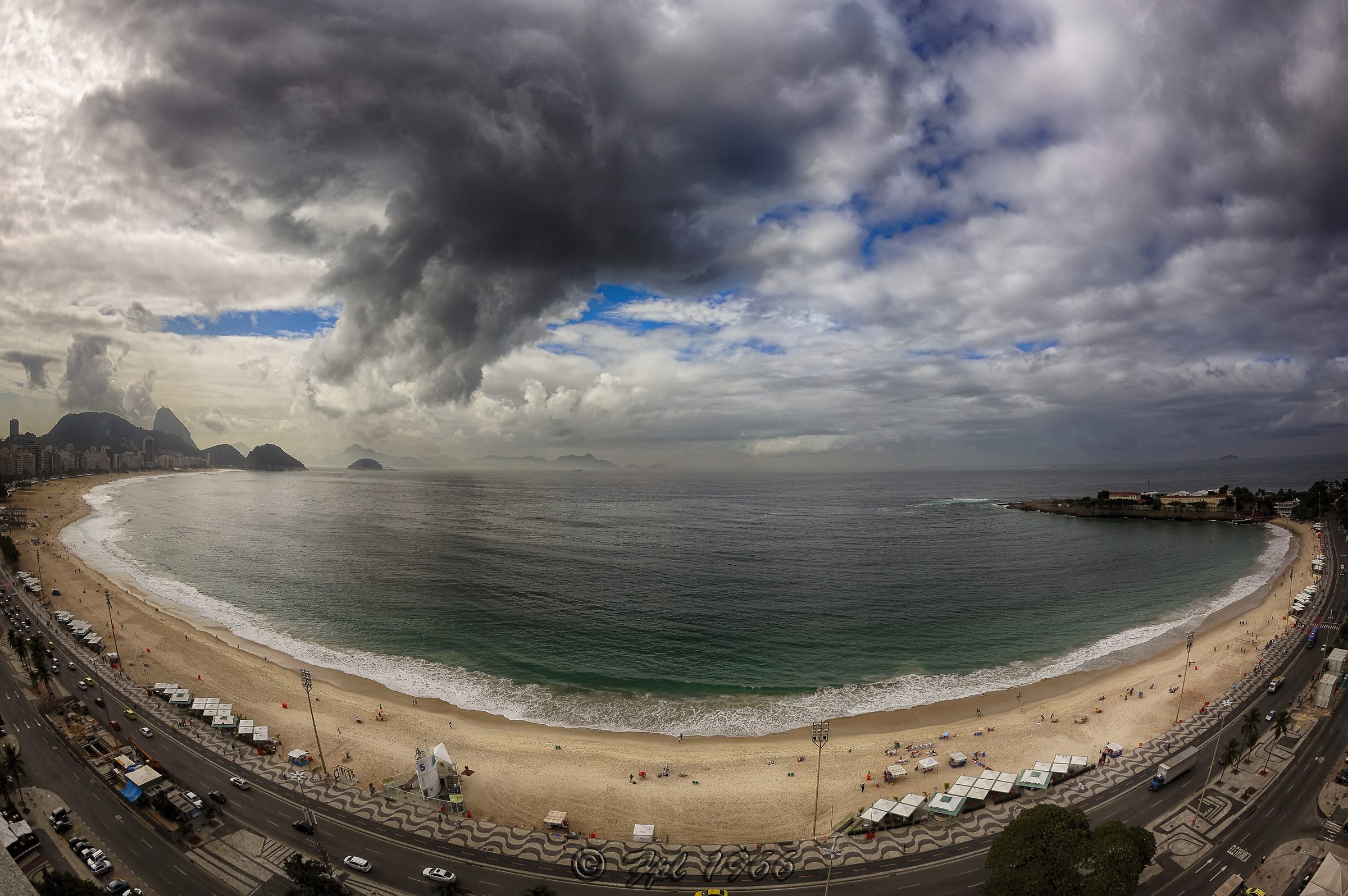 Copacabana from roof floor of Miramar Hotel