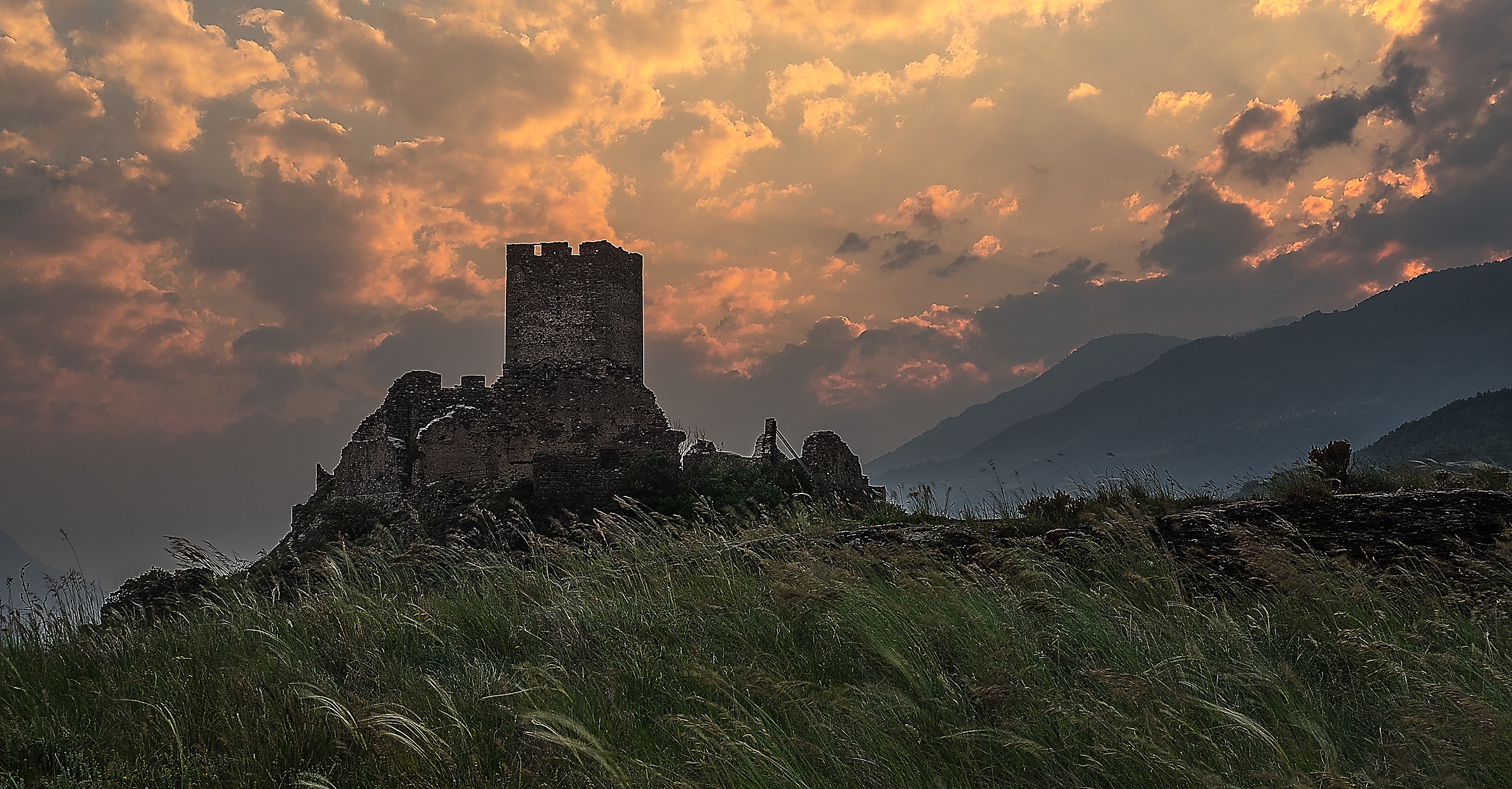 Castle of Saint-Denis Cly Aosta Valley in May 2016
