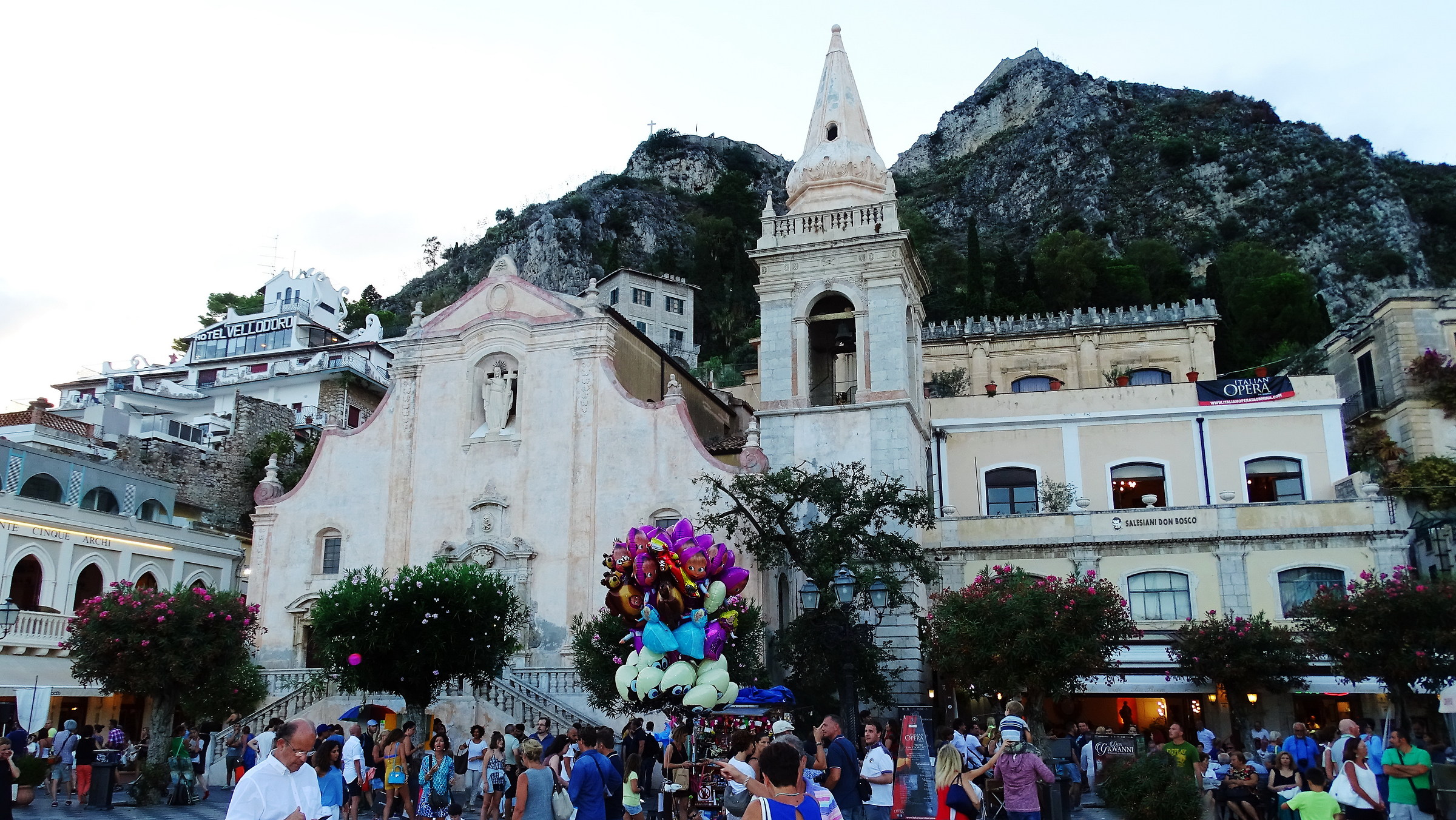Main Square and the Church of San Giuseppe in Taormina