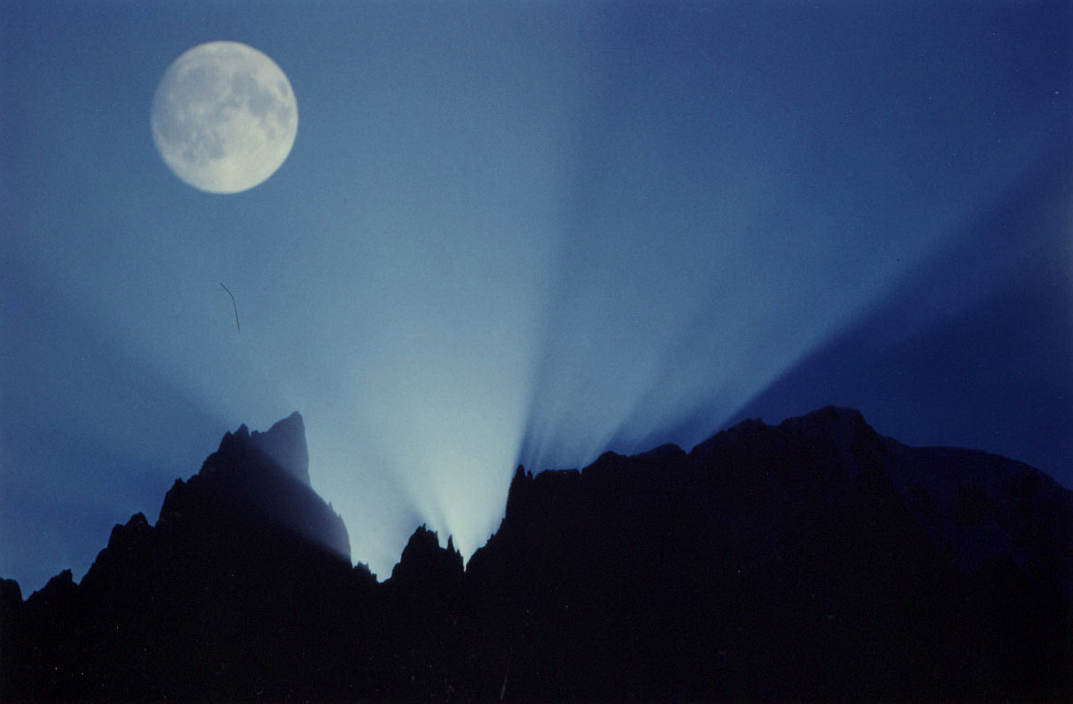 the evening shadows of Mont Blanc