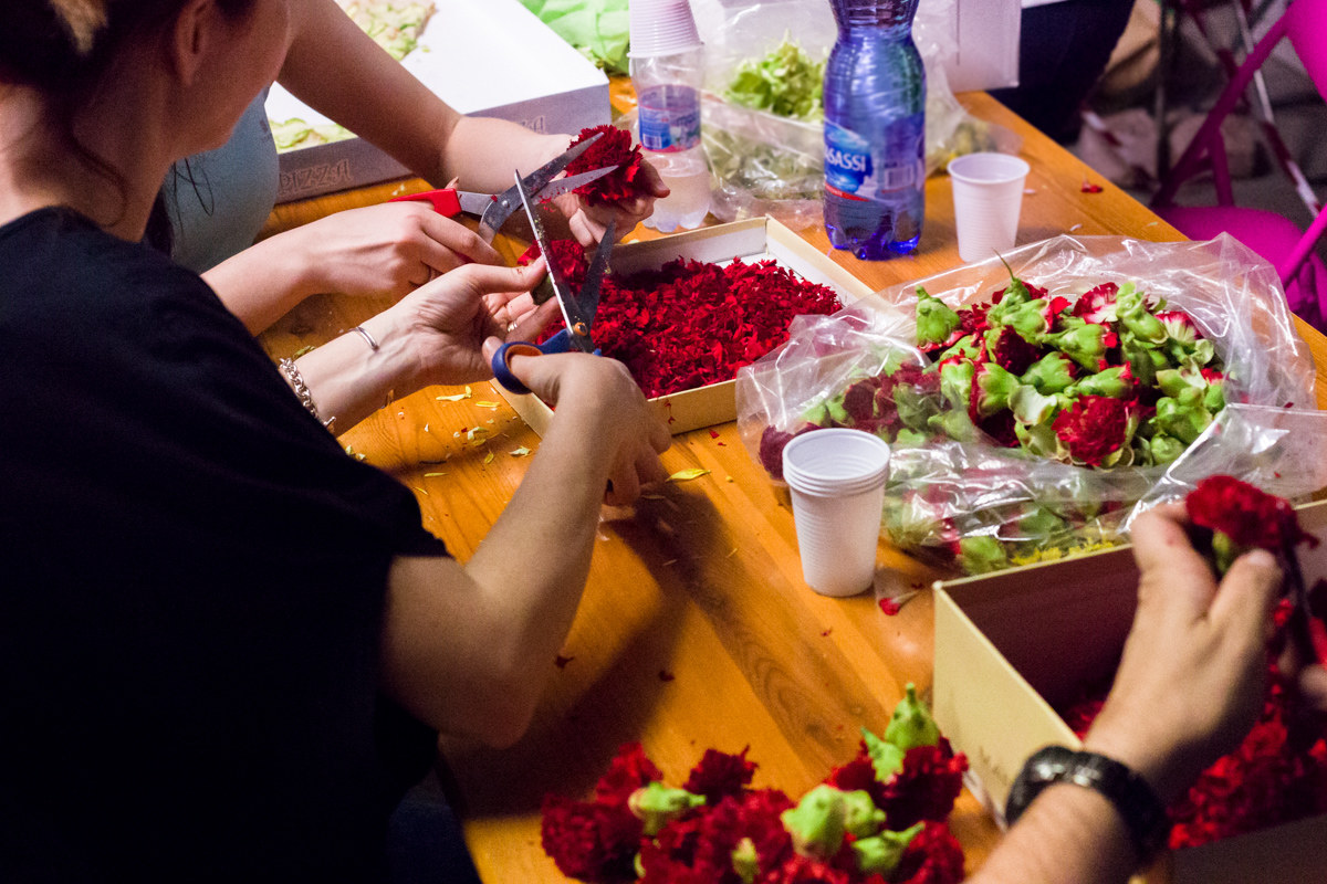 Spello, adorned with flowers