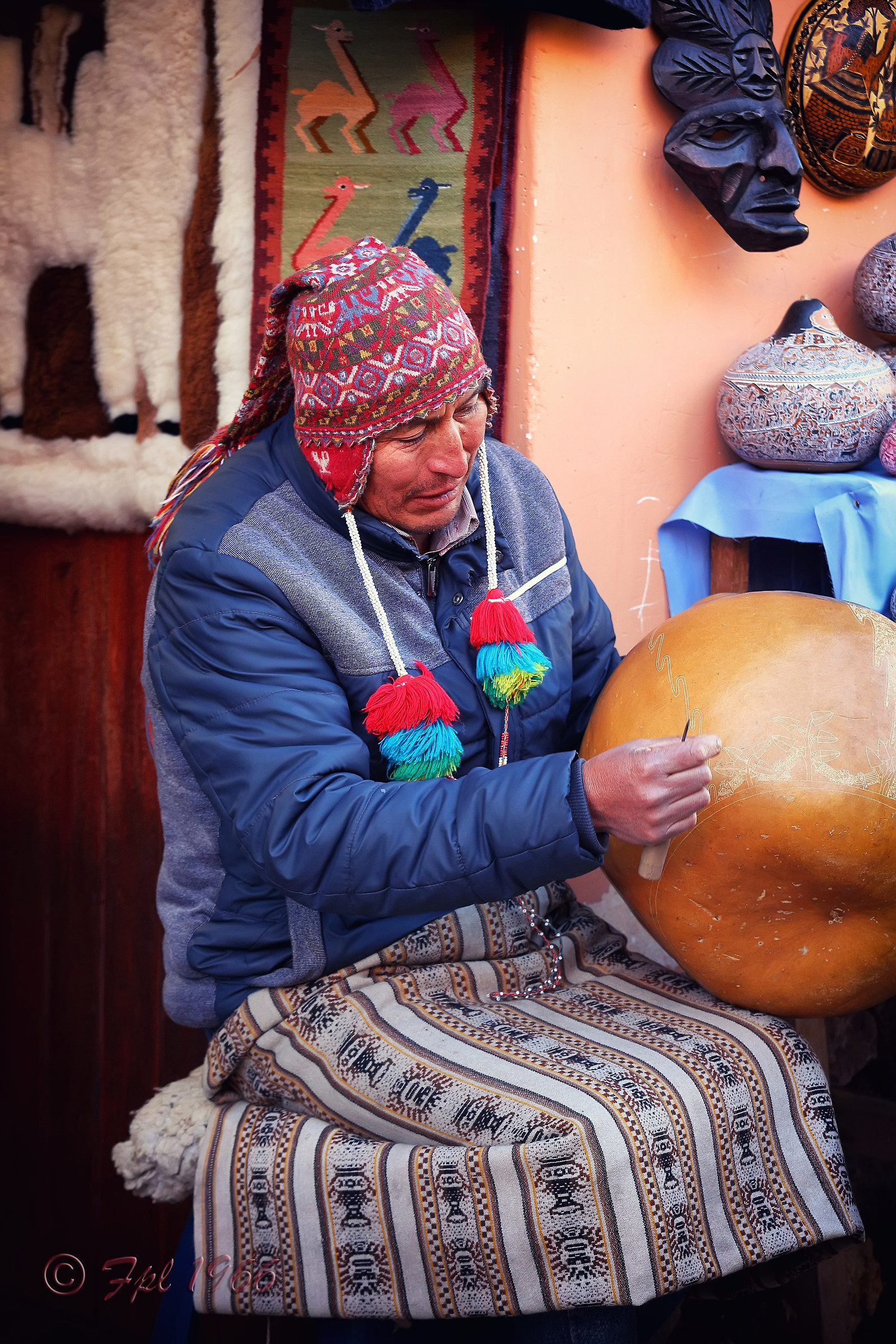 An artesan from Chinchero, Peru'