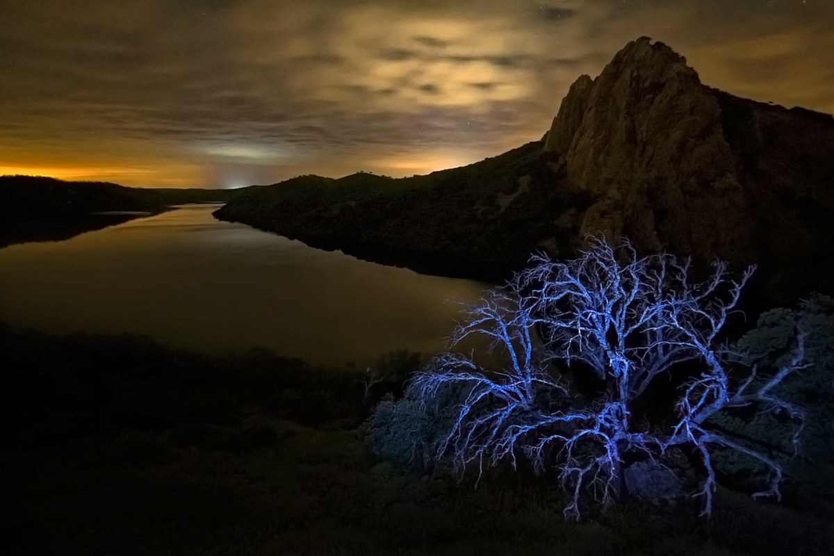 Night and light painting in Extremadura