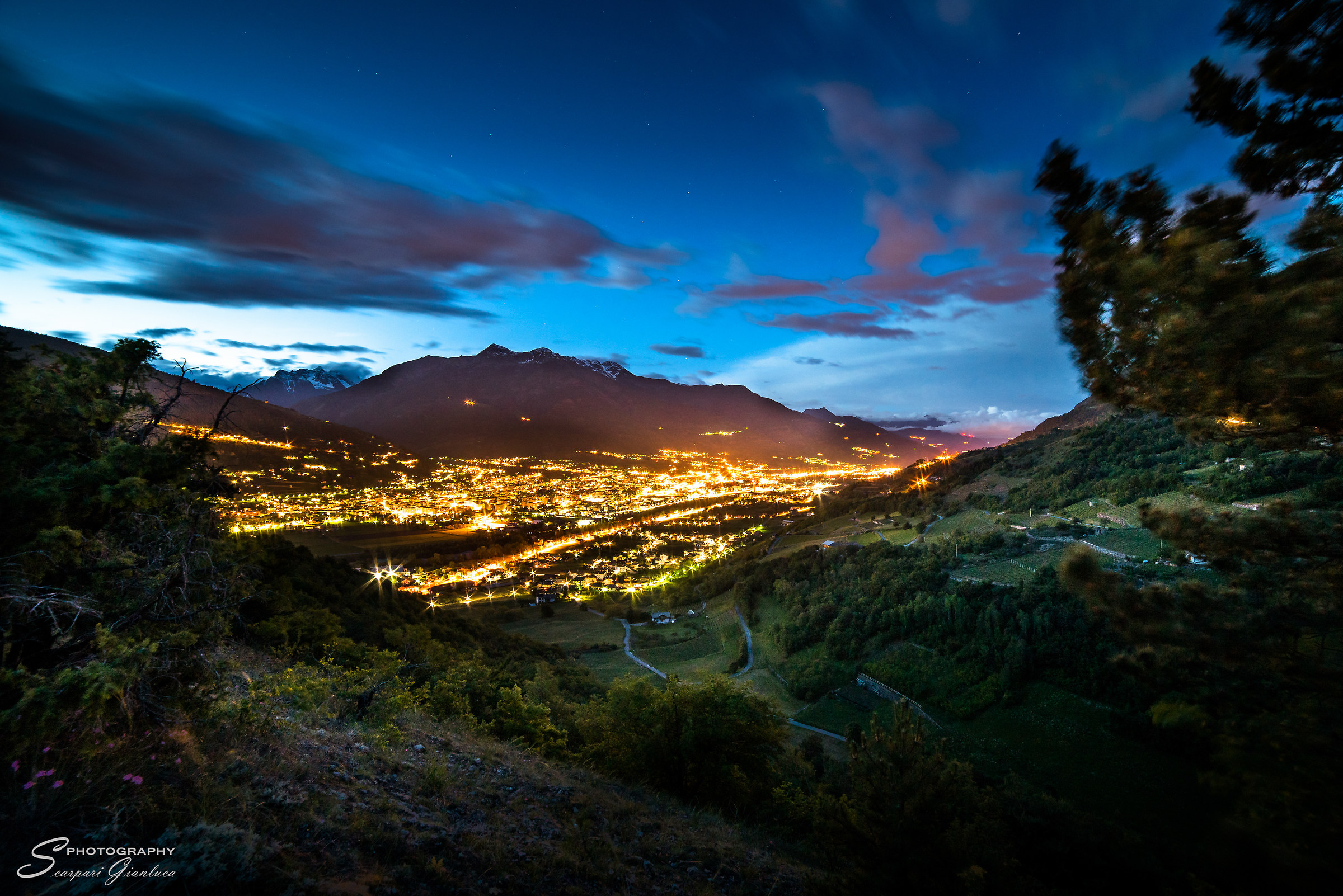Aosta vista dalla Cote de Gargantua (Gressan)