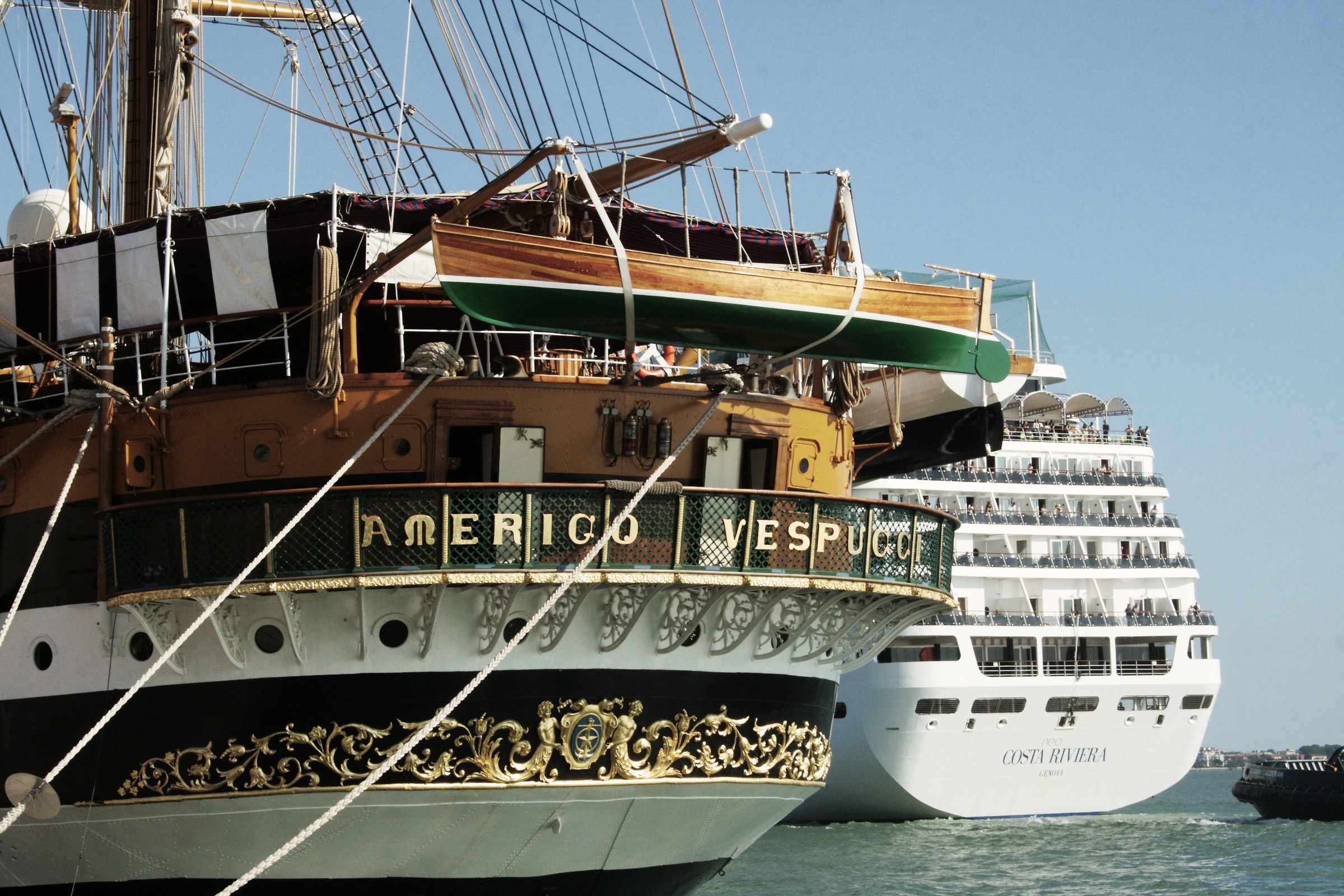 Two ships, two different eras