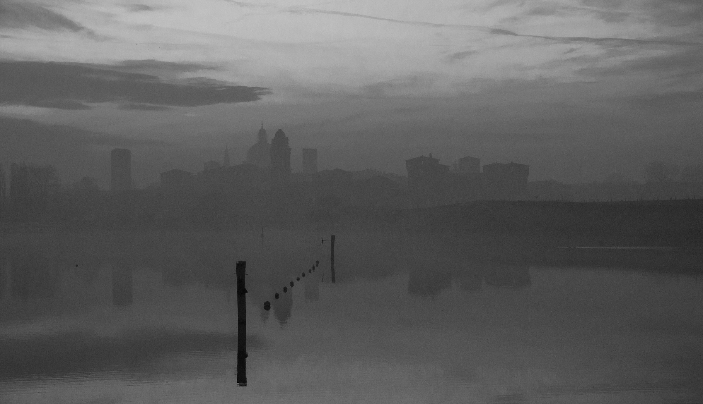 Mantova in the fog