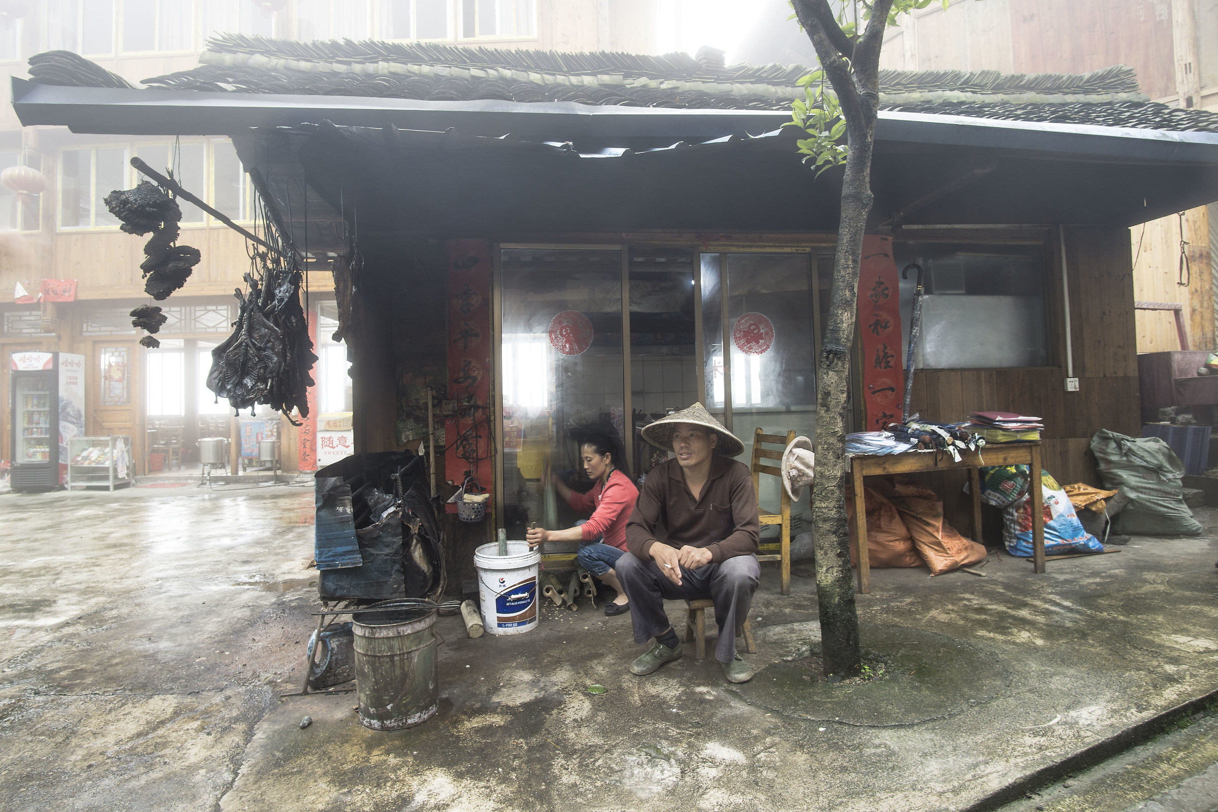 Venditore di anatre affumicate