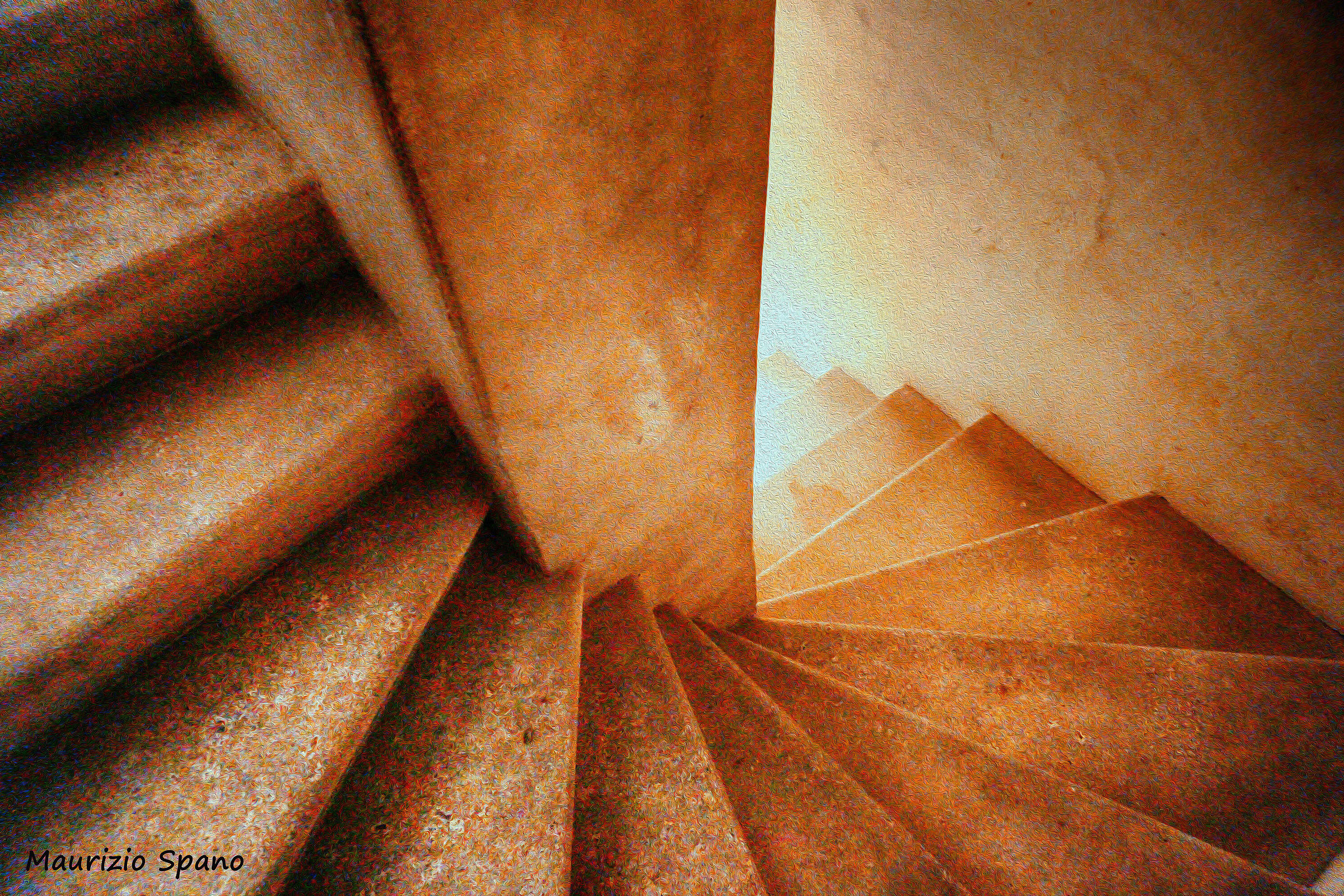 Someone is climbing the stairs ...