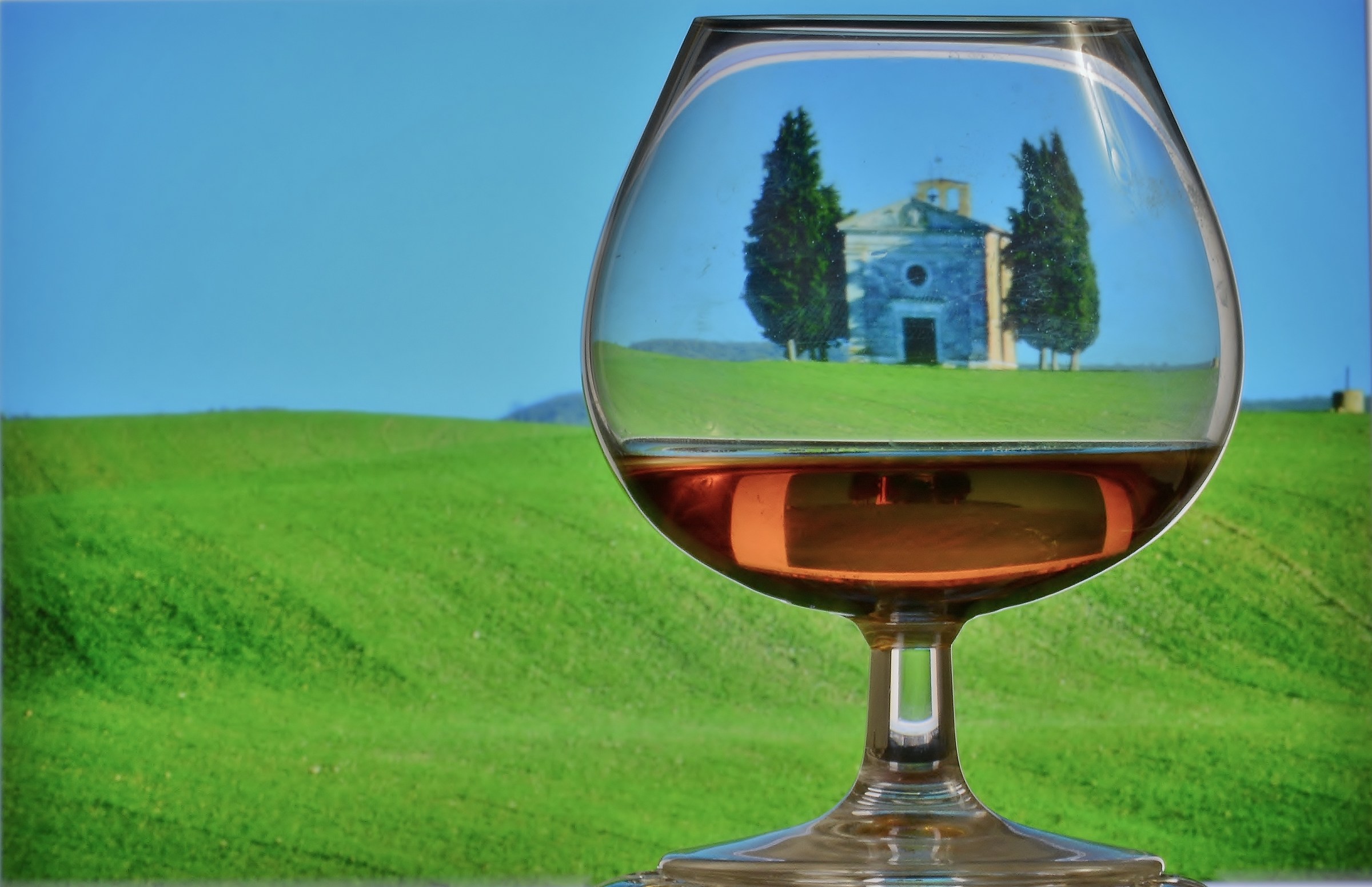 The sacred and the profane in a glass.