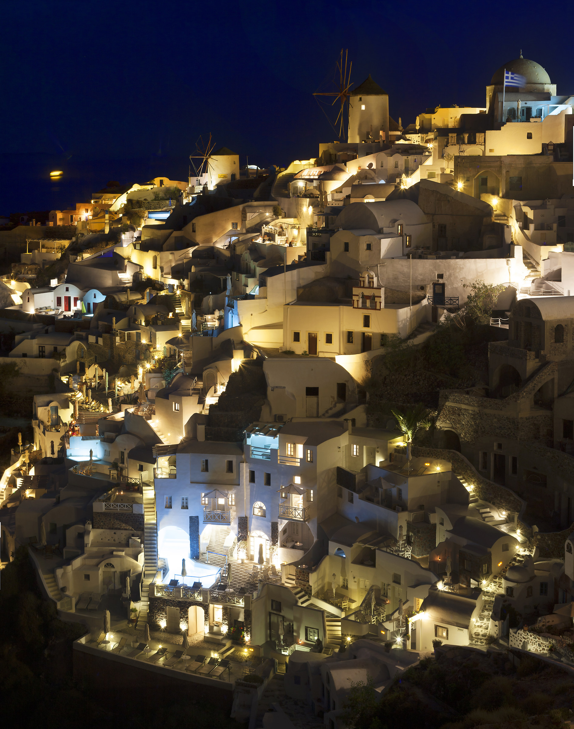 Deep blue hour in Oia