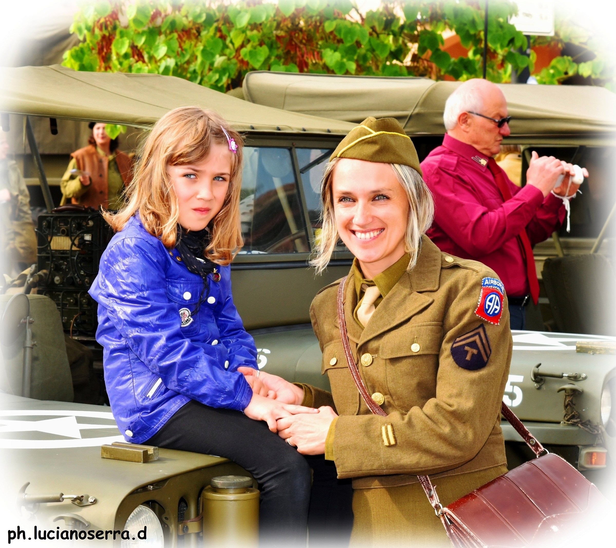 Appearing with uniform of World War II