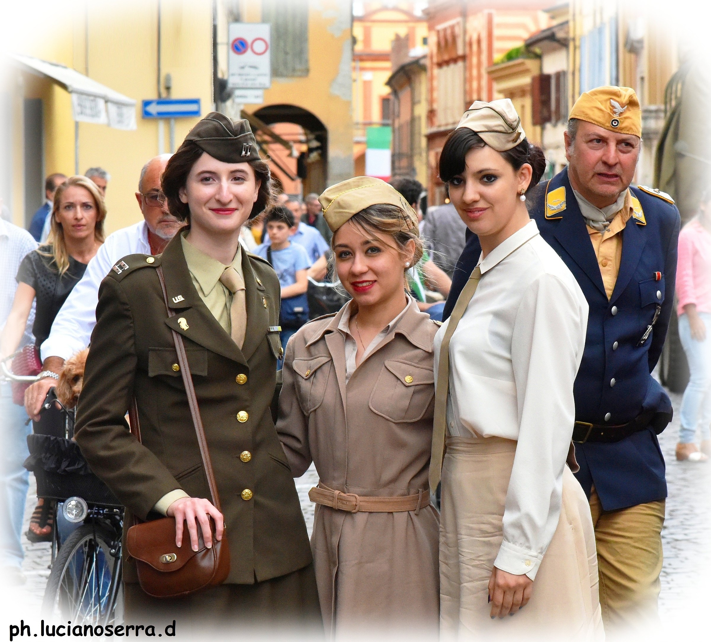 Contained with military uniforms of World War II