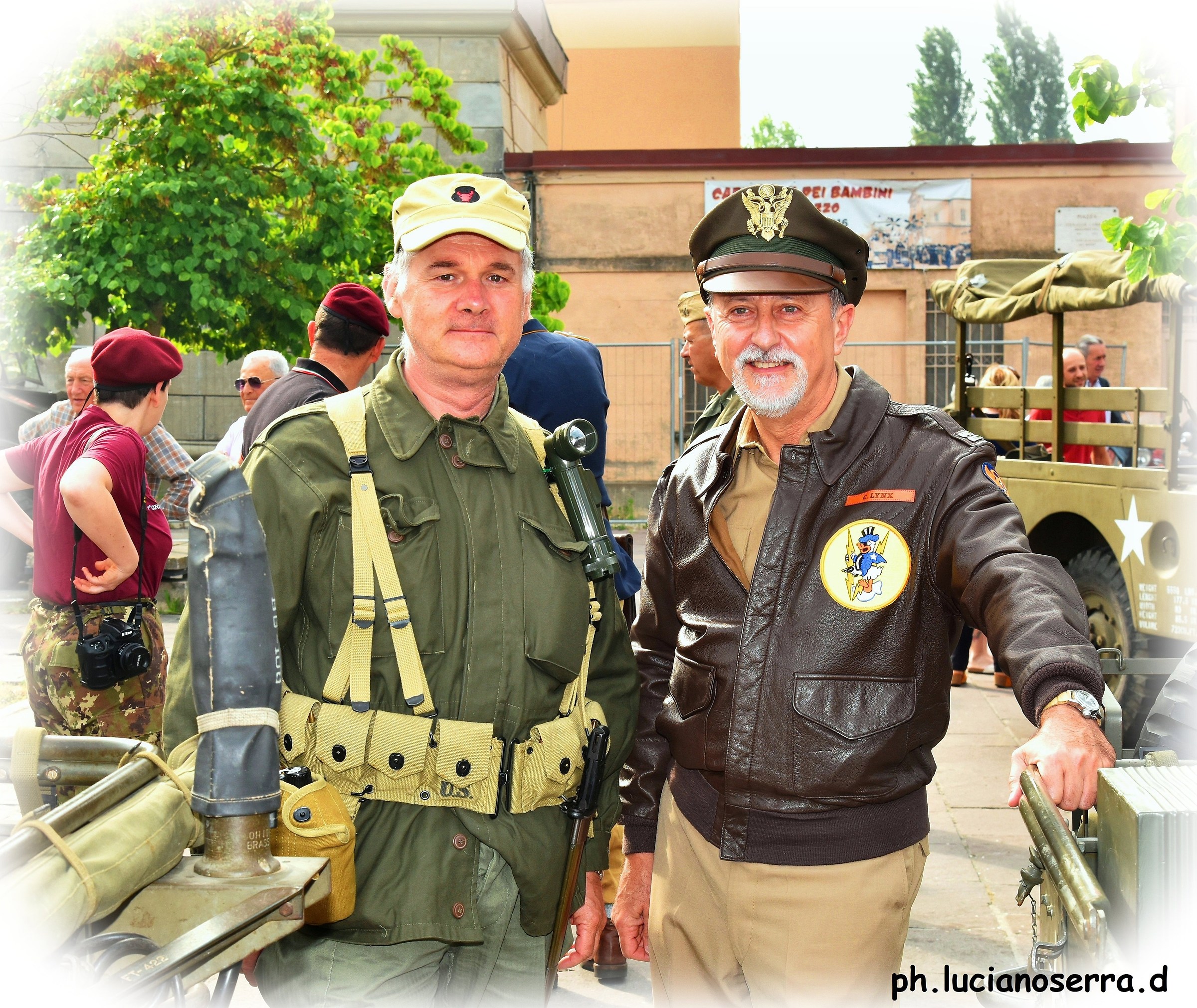 Contained with military uniforms of World War II