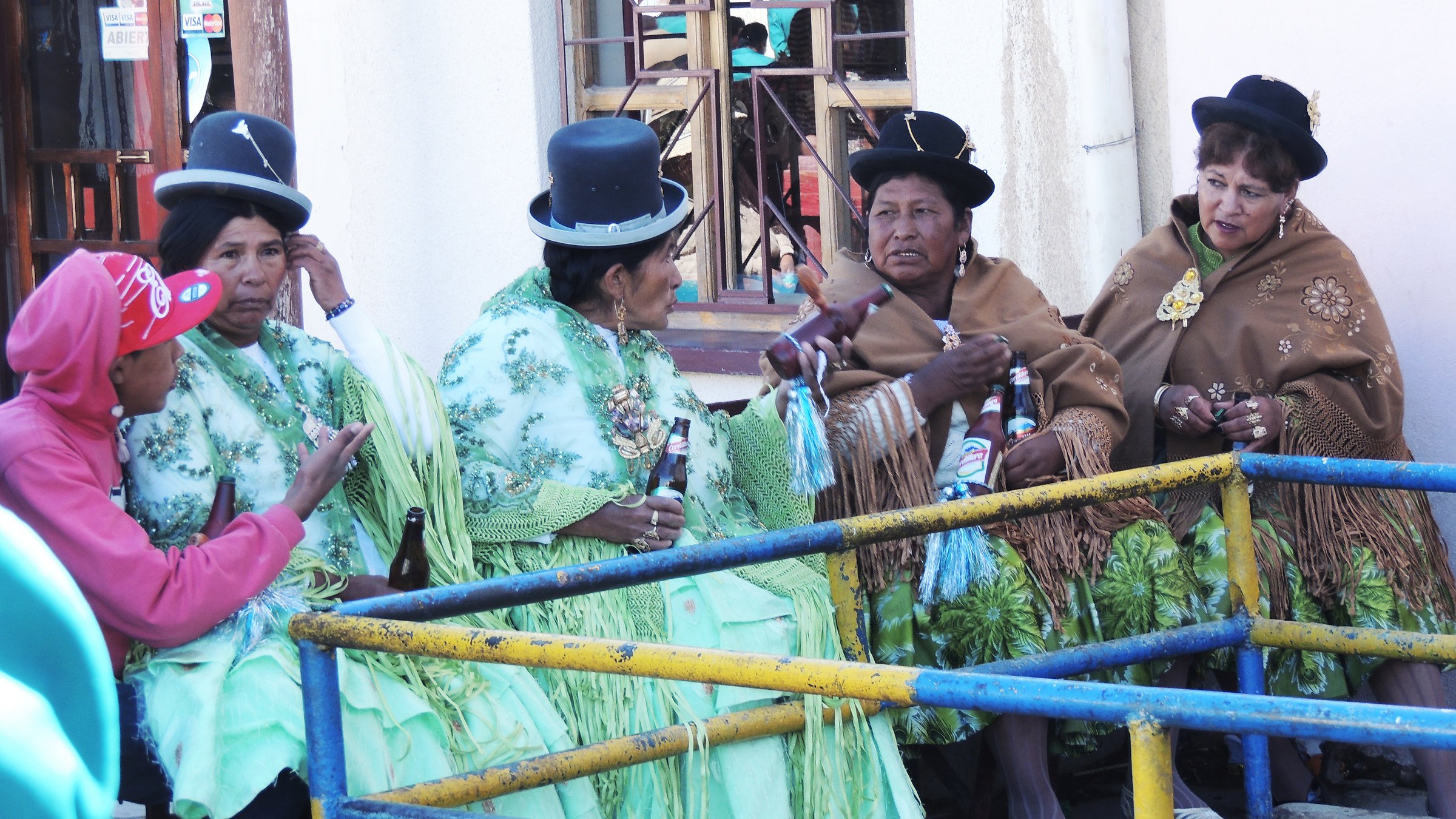 Bolivian highlands: matron in rally ...