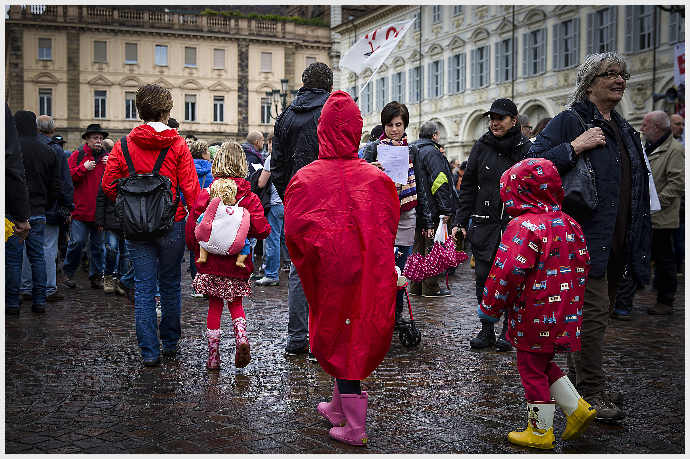 Red goes ... that is red. 1st May in Turin