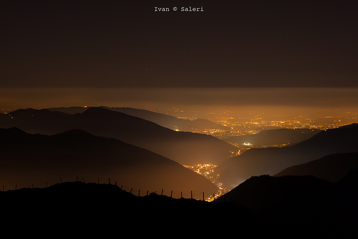 Valtrompia Notturna dal M.Guglielmo