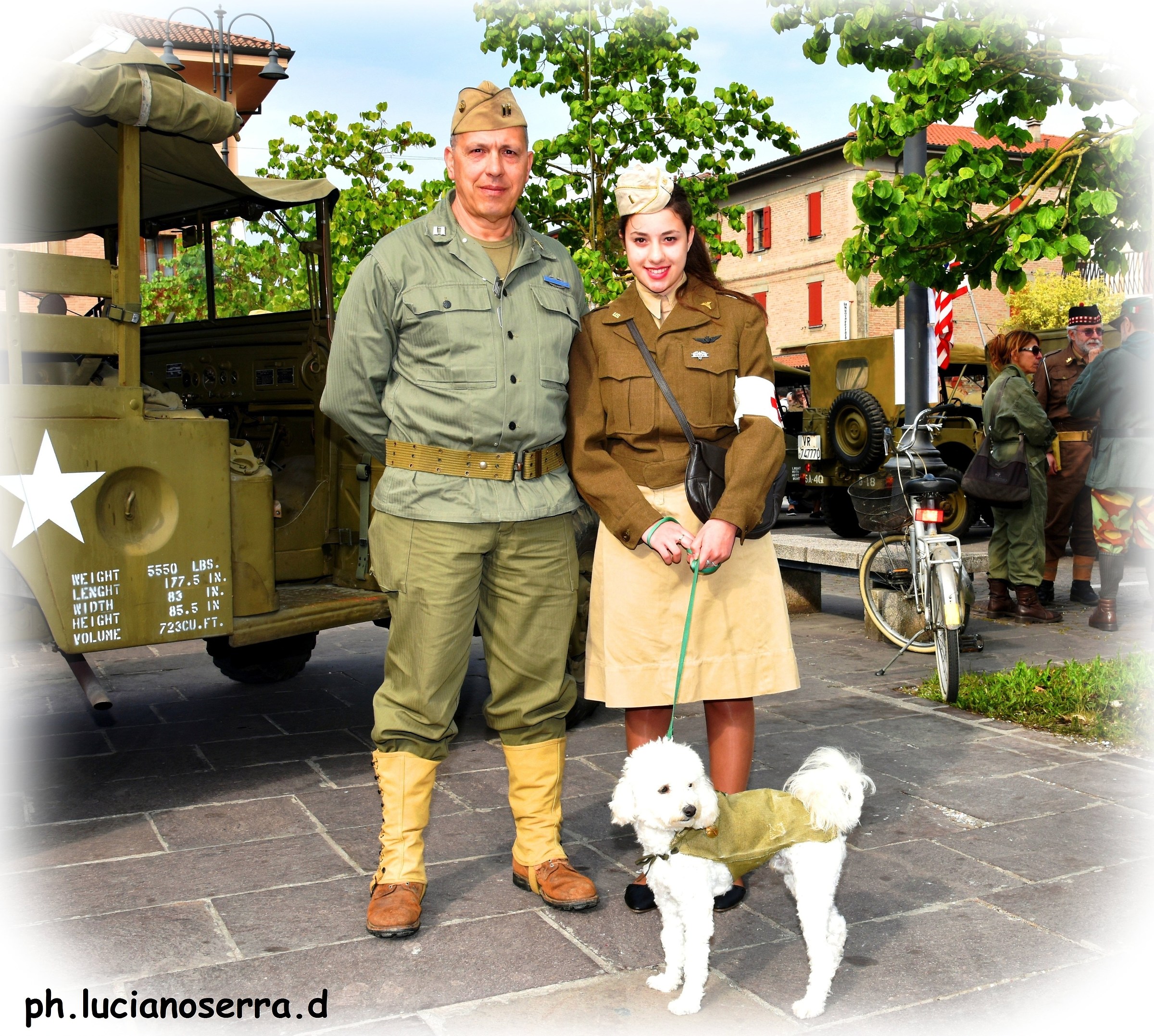 Contained with military uniforms of World War II