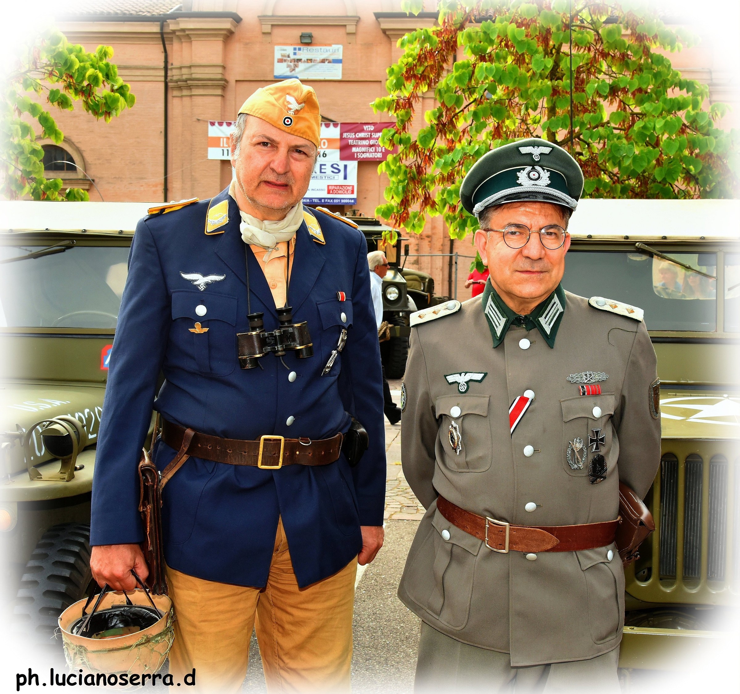 Contained with military uniforms of World War II