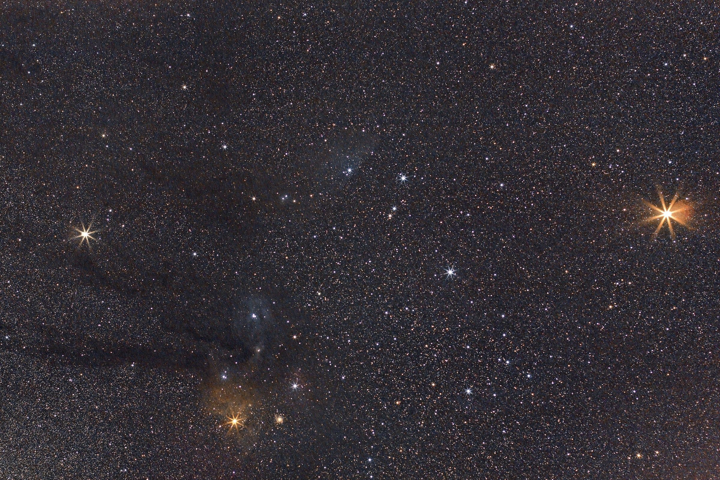 Rho Ophiuchi nebula, Antares, Saturn & Mars!