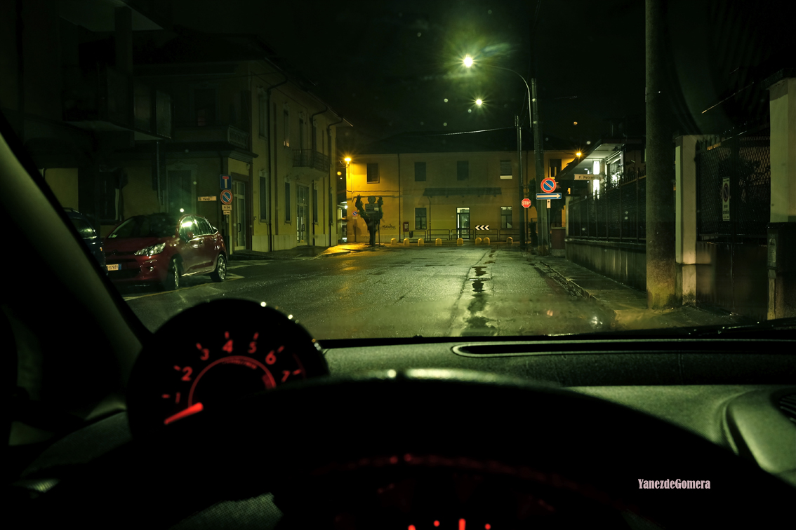 Viale della Stazione. Di notte