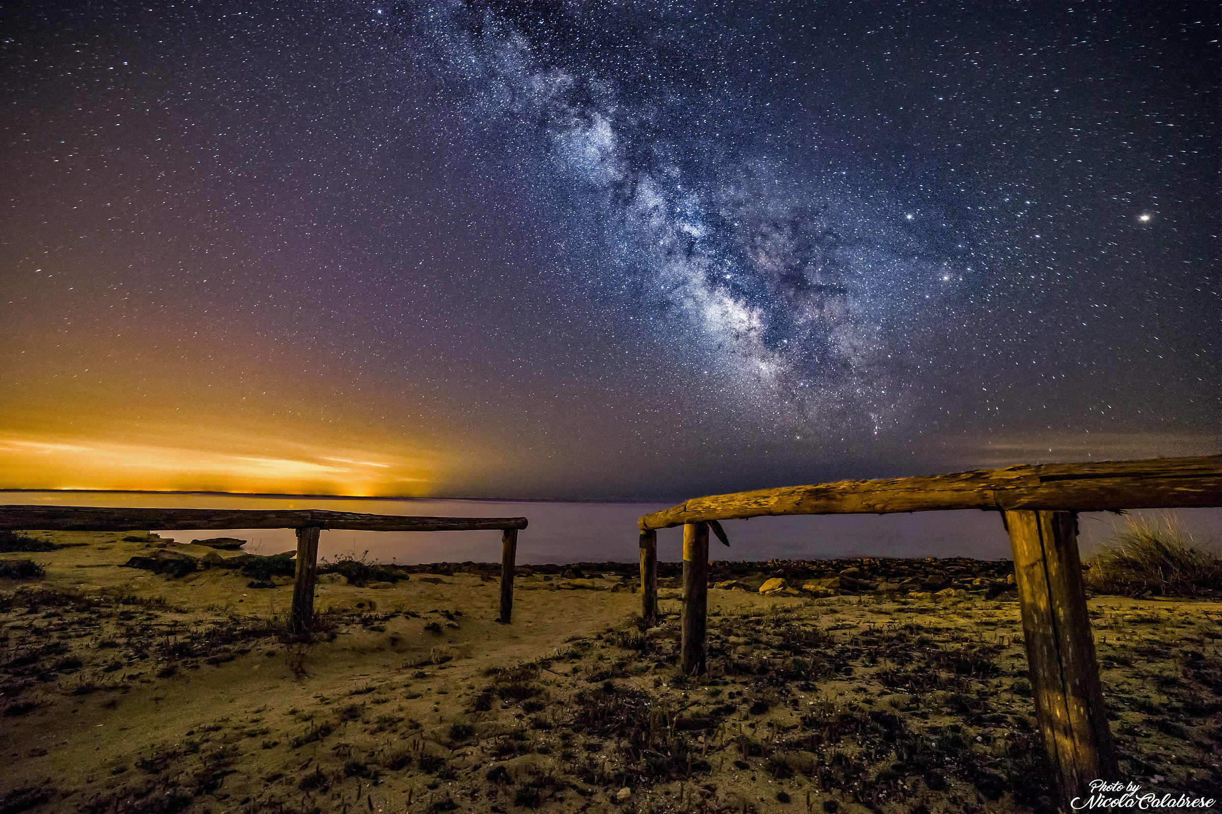 Milky Way and fence